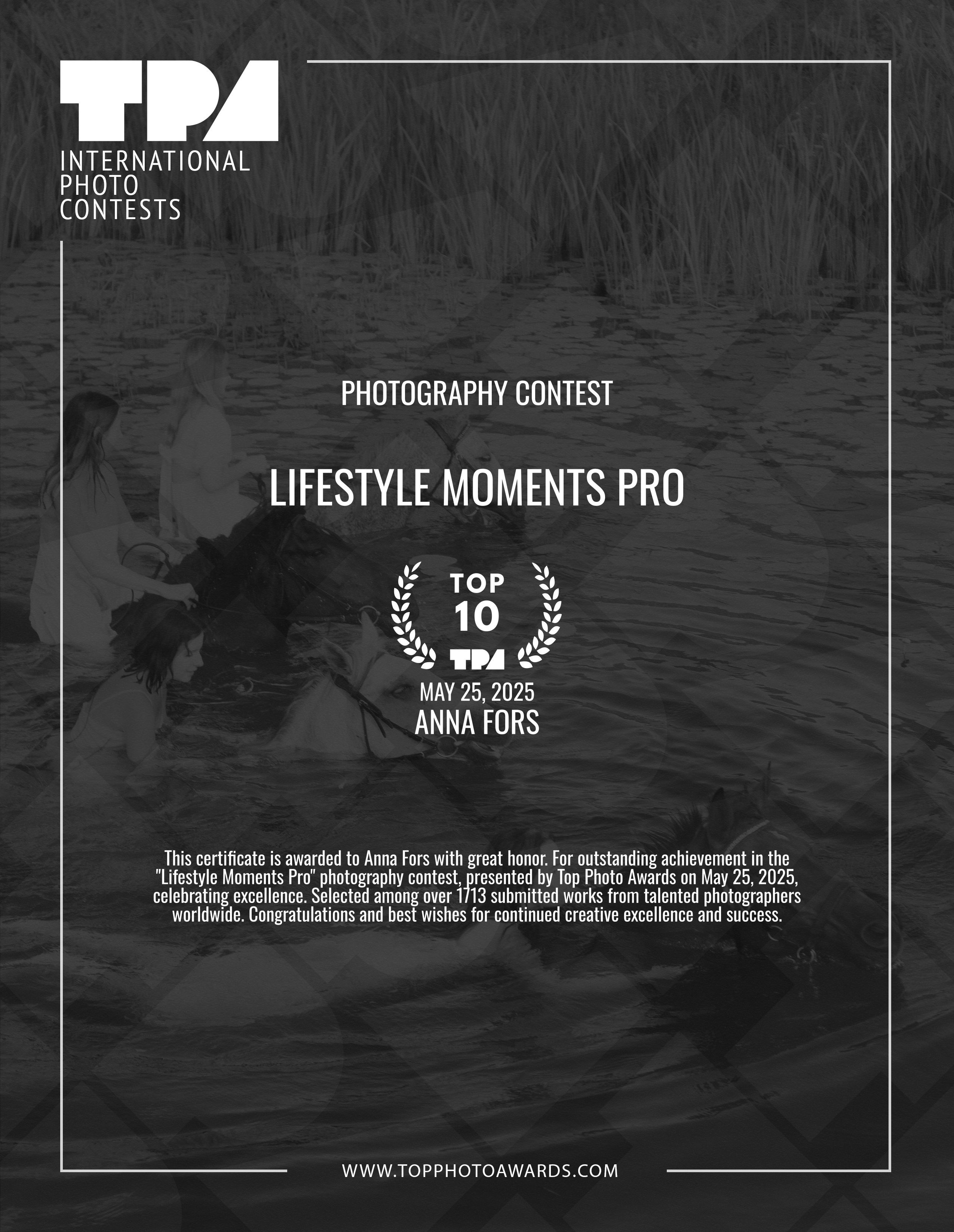 Награды фотохудожника Анны Форс — Победитель BICFP, TopPhotoAwards и финалист Liquida Grant. Арт-ню фотограф, Фотохудожник в Москве Анна Форс