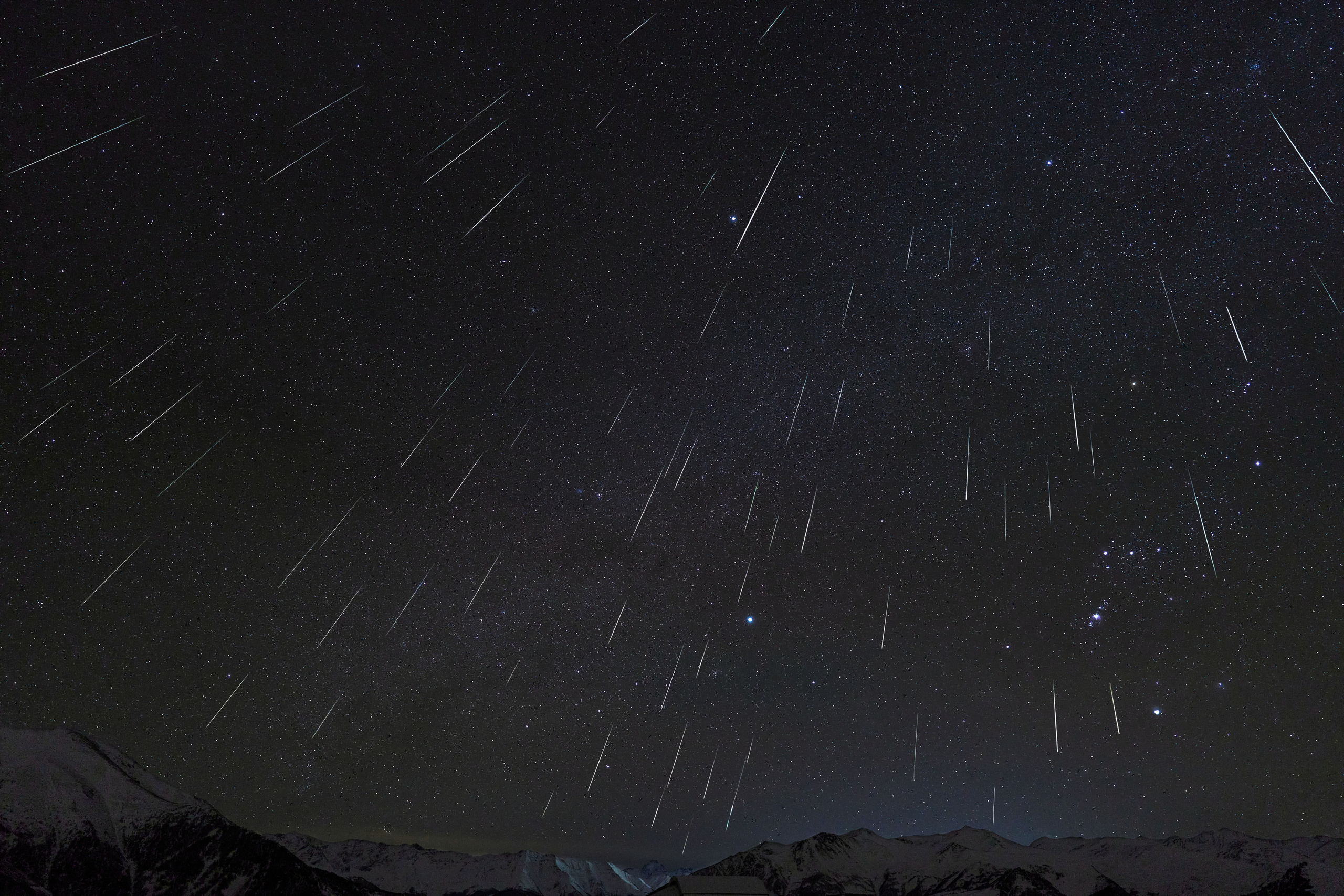 Метеорный поток Геминиды, декабрь 2021