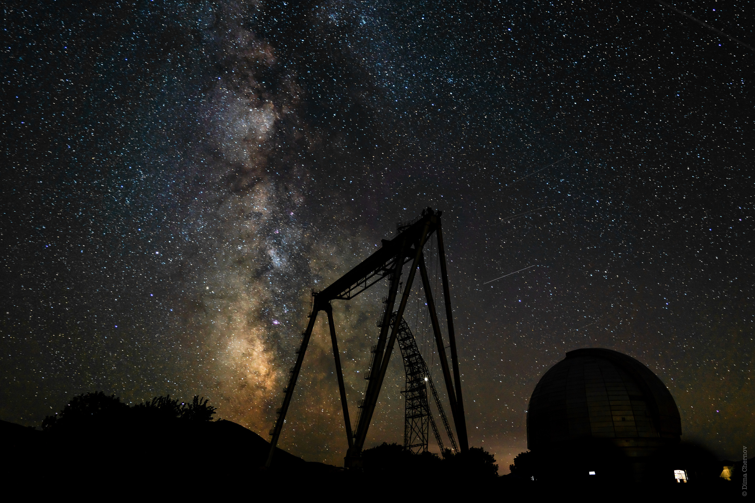 Центр нашей галактики на фоне БТА