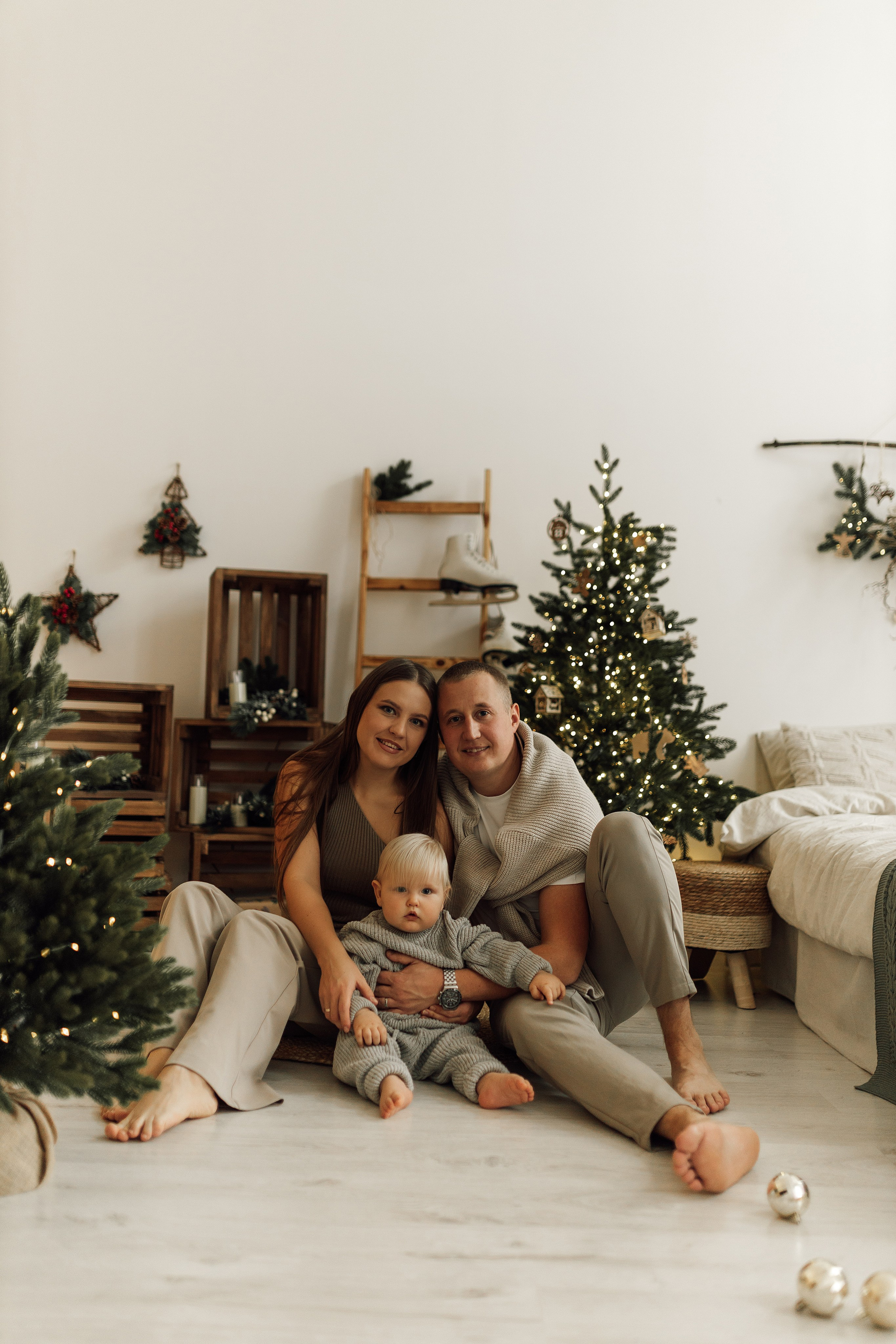 Лена с семьёй новый год+ 1 годик. Фотограф в Москве Юлия Хамзина
