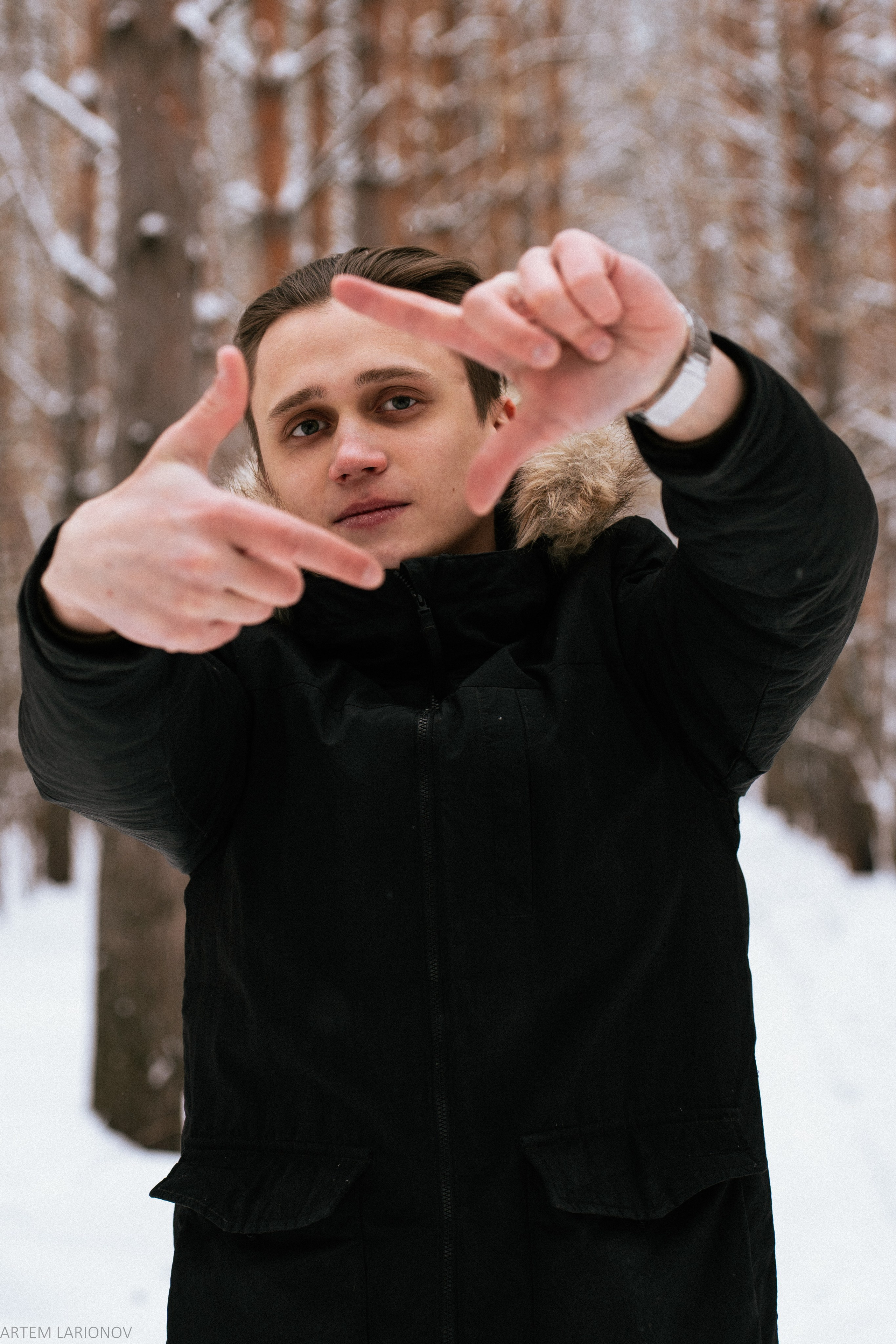 Снежный лес. Фотограф Артем Ларионов