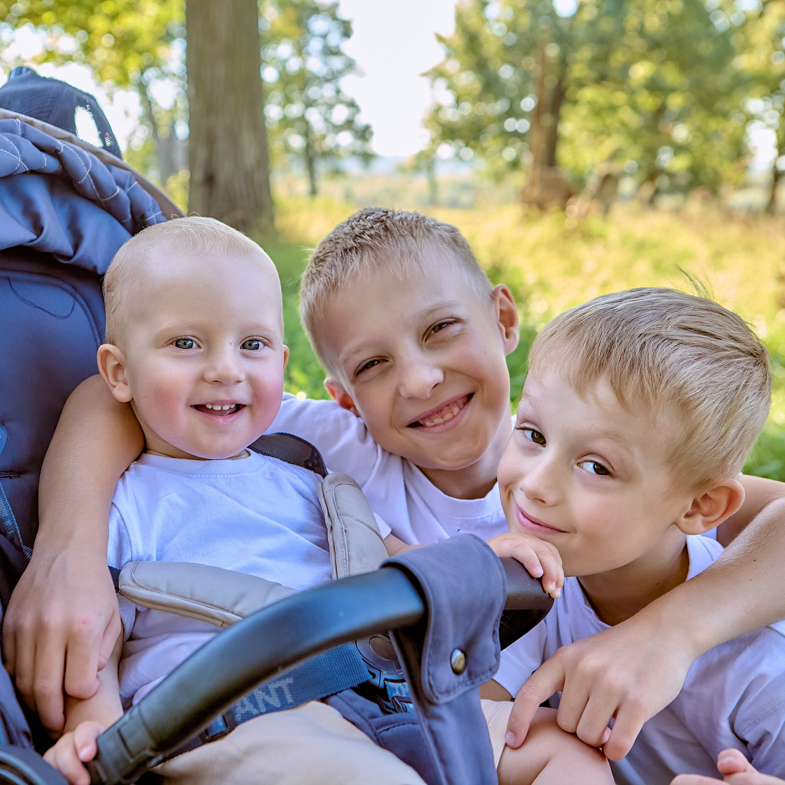 Детский портрет. "Вместе мы сила" портрет троих братьев.