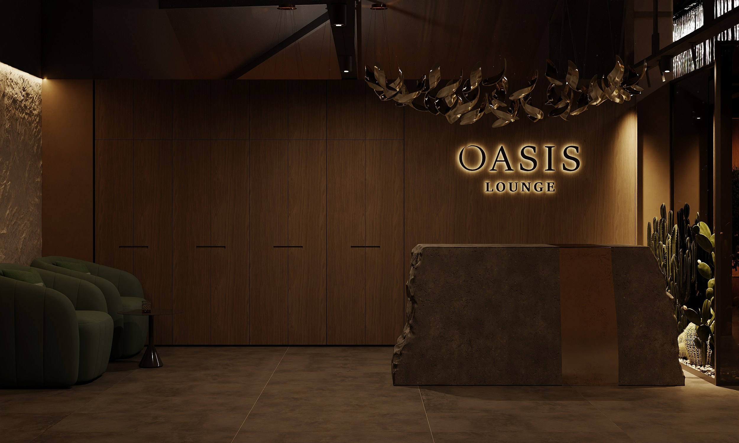 Кальянная Oazis Lounge. Студия дизайна интерьера в Москве T.Art Design