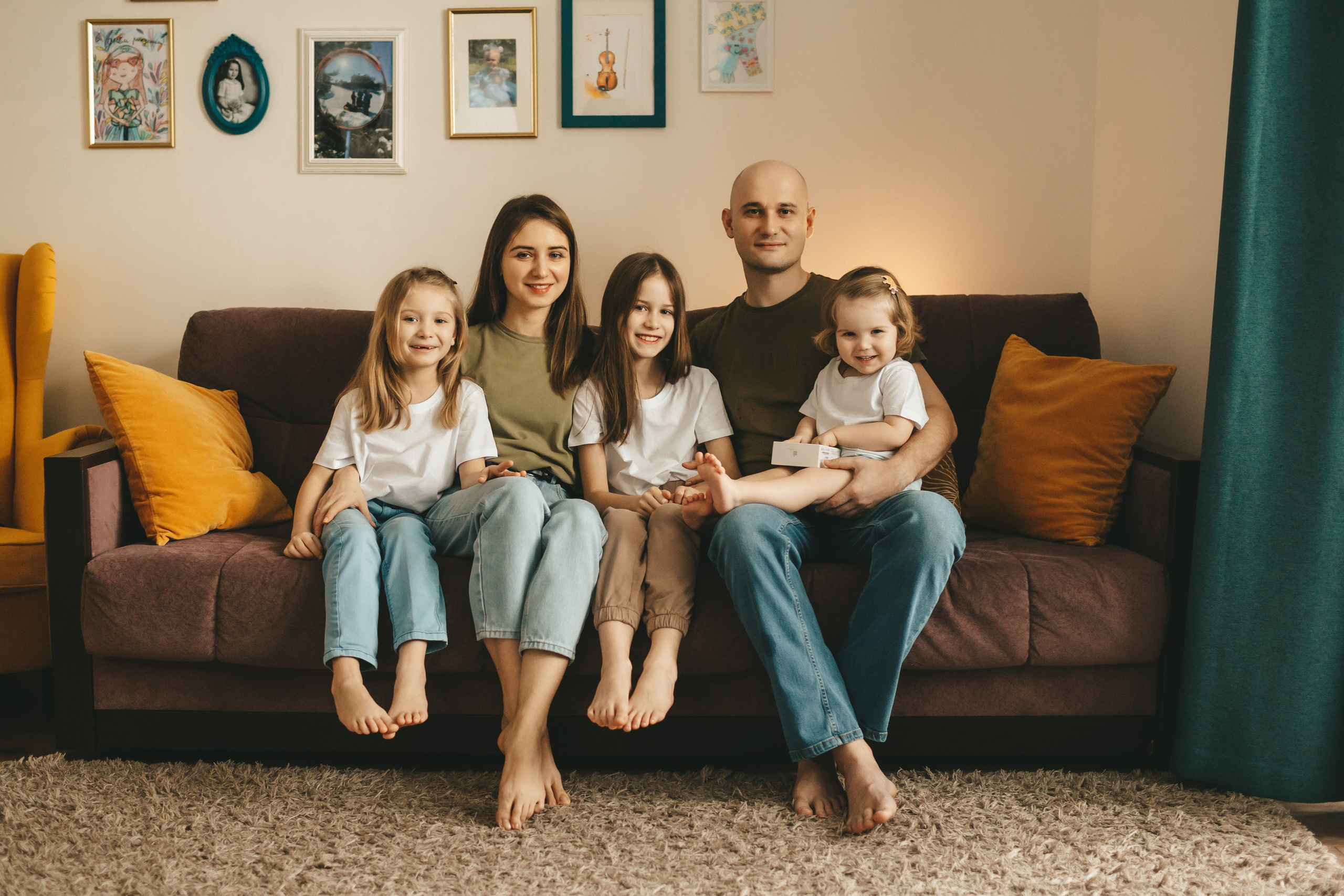 Семья Пети и Алёны (домашняя фотосессия). Семейный и детский фотограф и видеограф в Москве, Дрокина Наталья
