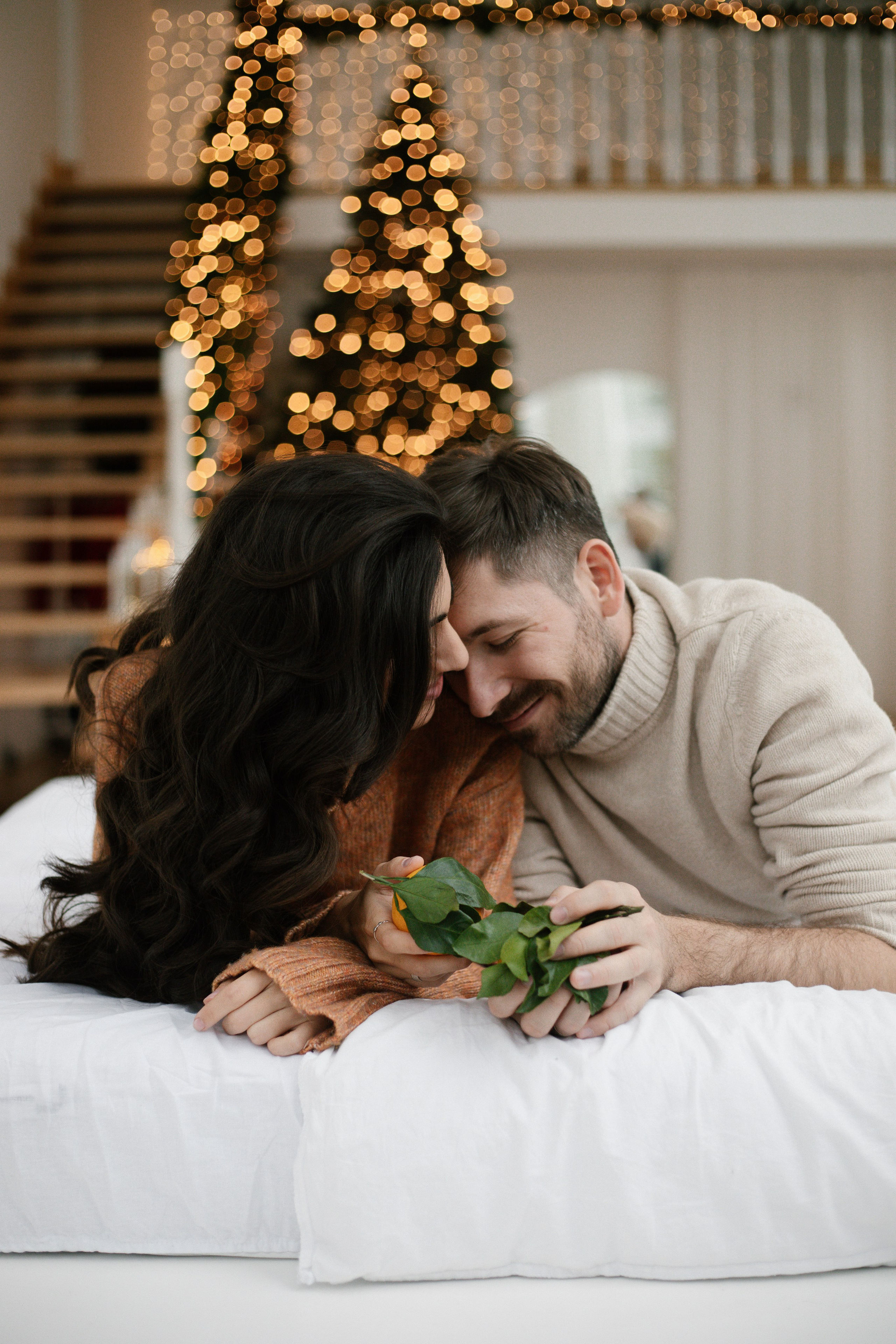 Новогодняя фотосессия для пары. Свадебный и семейный фотограф Анастасия Романова в Москве и Московской области
