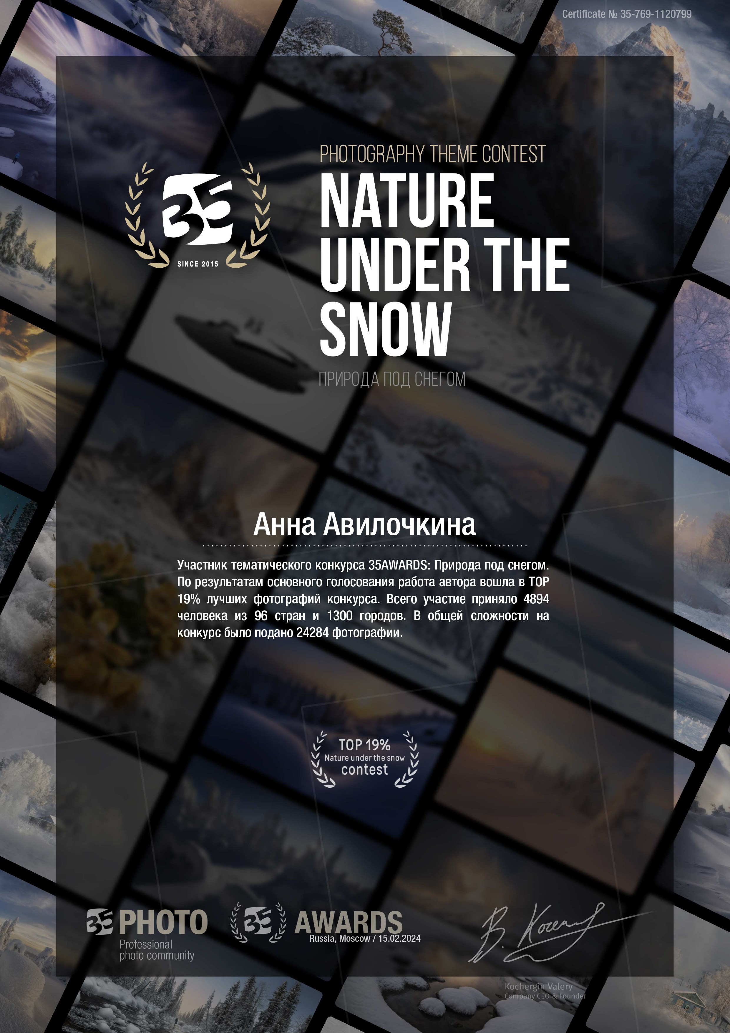 35 AWARDS. Семейный и свадебный фотограф в Москве и Домодедово Анна Авилочкина