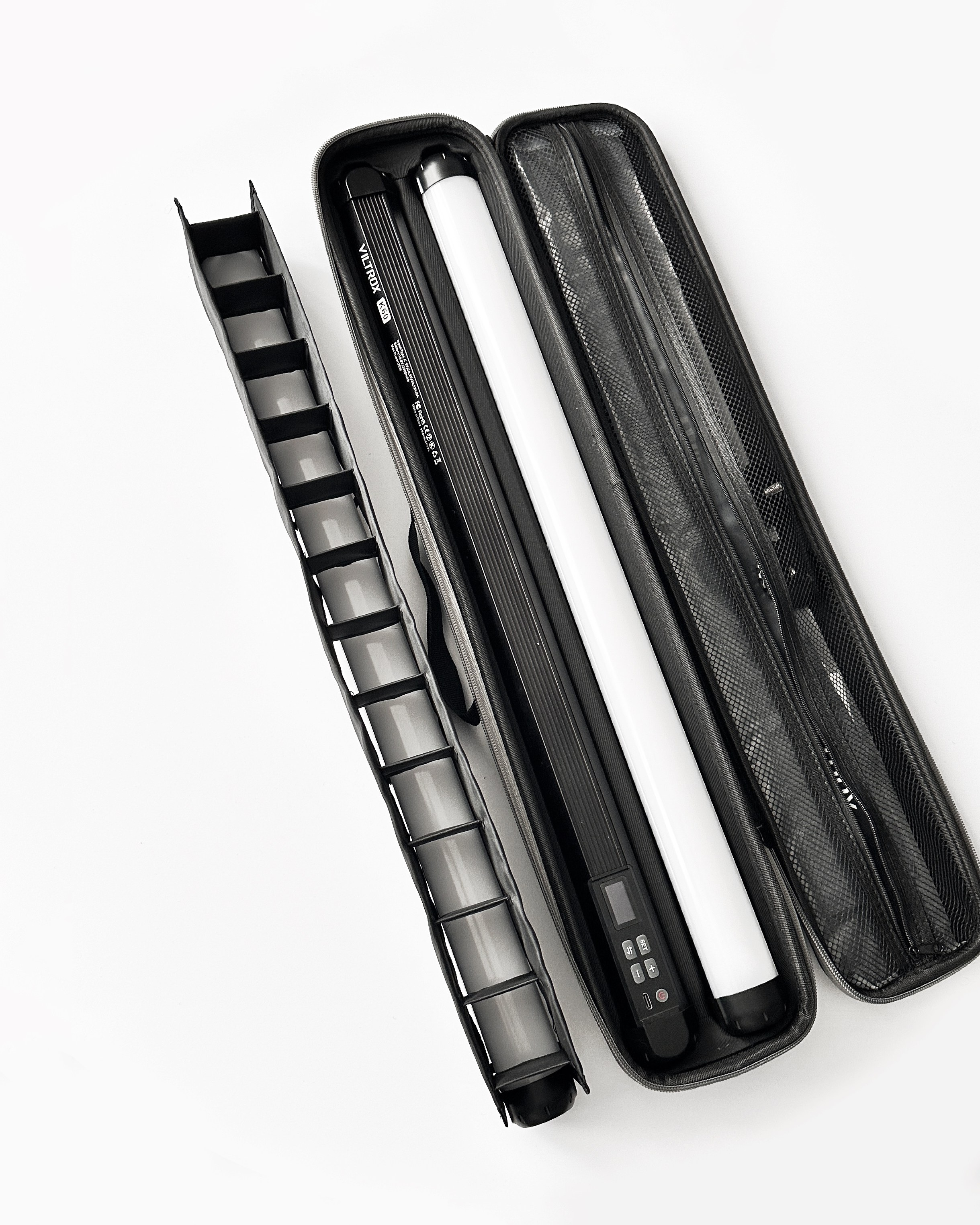 Беспроводной светодиодный свет трубка Viltrox K60 - 300 РУБ/ШТ + соты,  работает 60-90 минут 