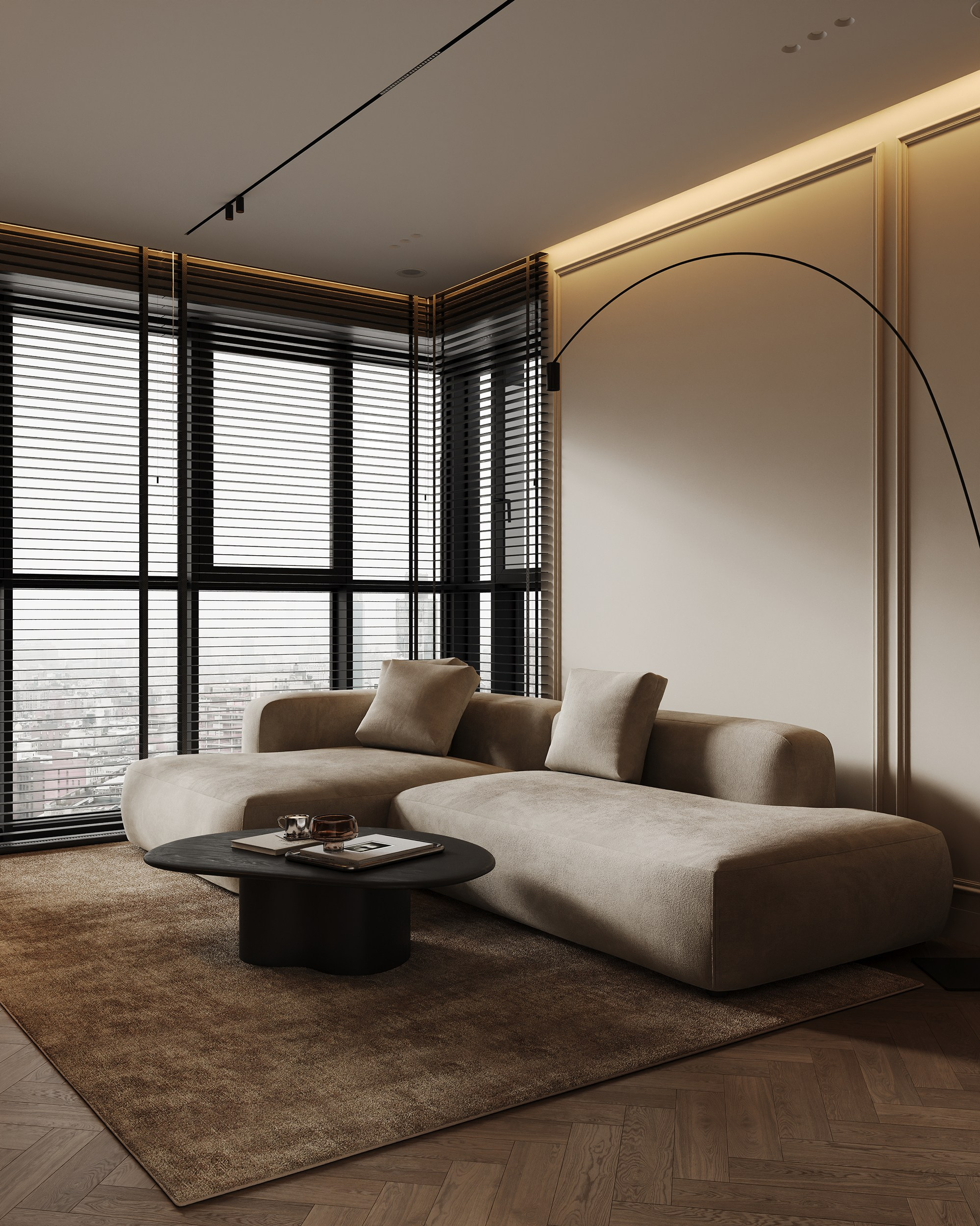 Кухня-гостиная «Одинарка». 3D визуализация интерьера Надежда Соколова