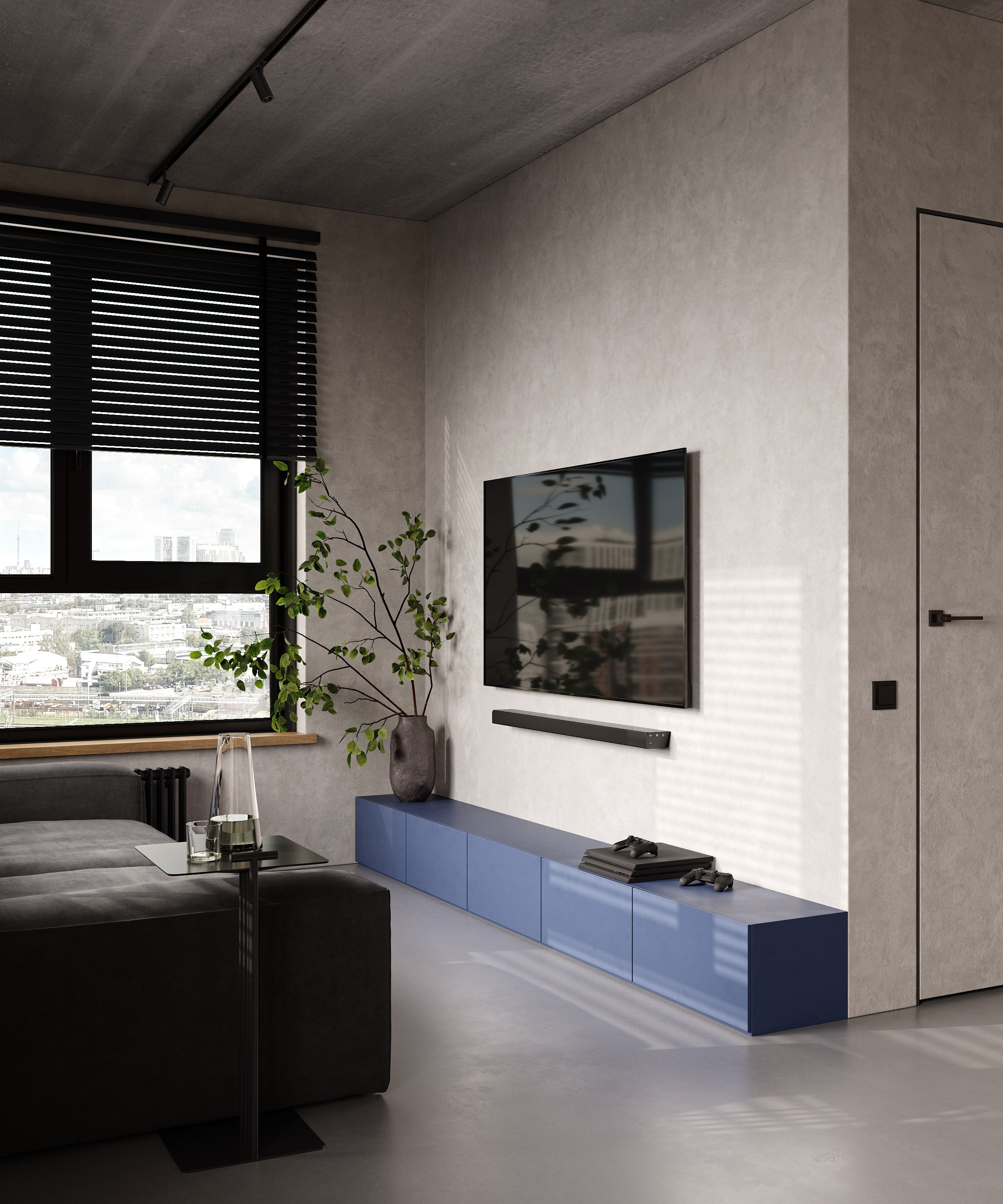 Graphic Minimalism | Design by Yuliya Shpeter. Interior visualisation | avocado.render