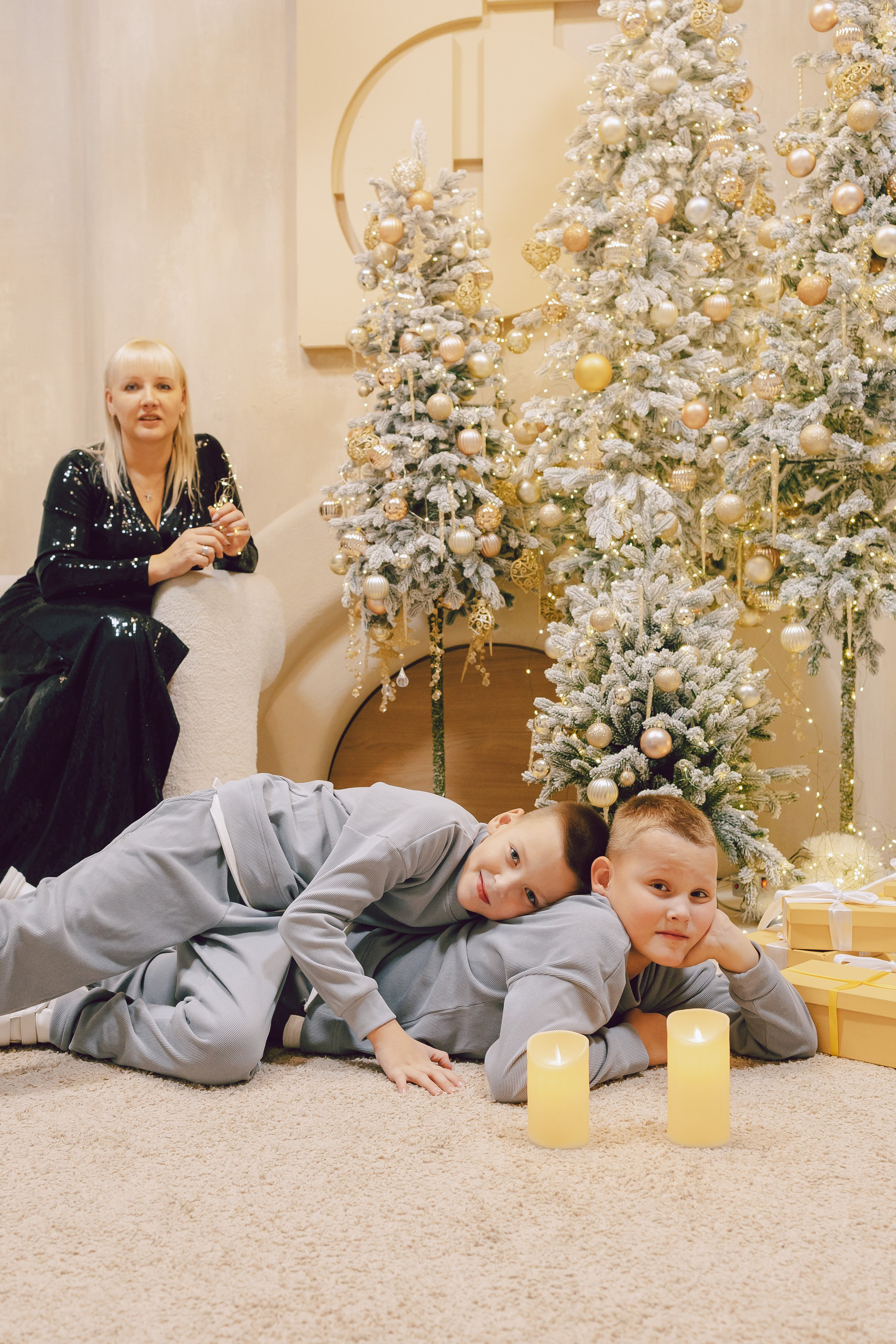Семейная новогодняя фотосессия. Семейный Фотограф в Москве Евгения Симоненко