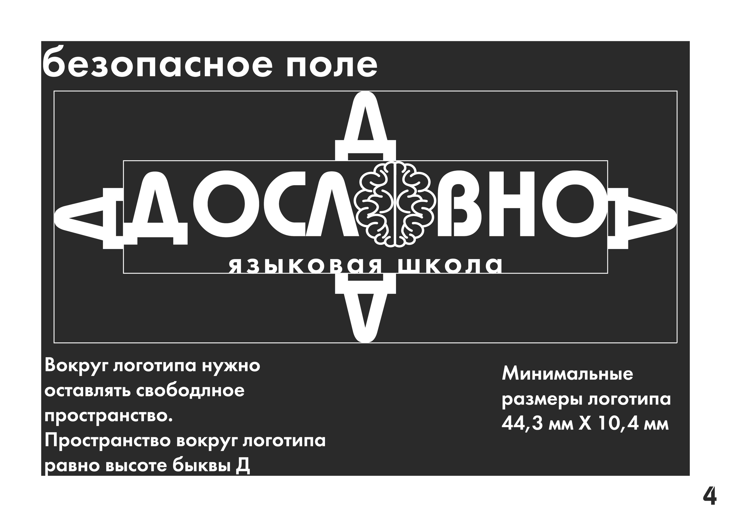 Фирменный стиль для языковой школы «Дословно». Больше не греет
