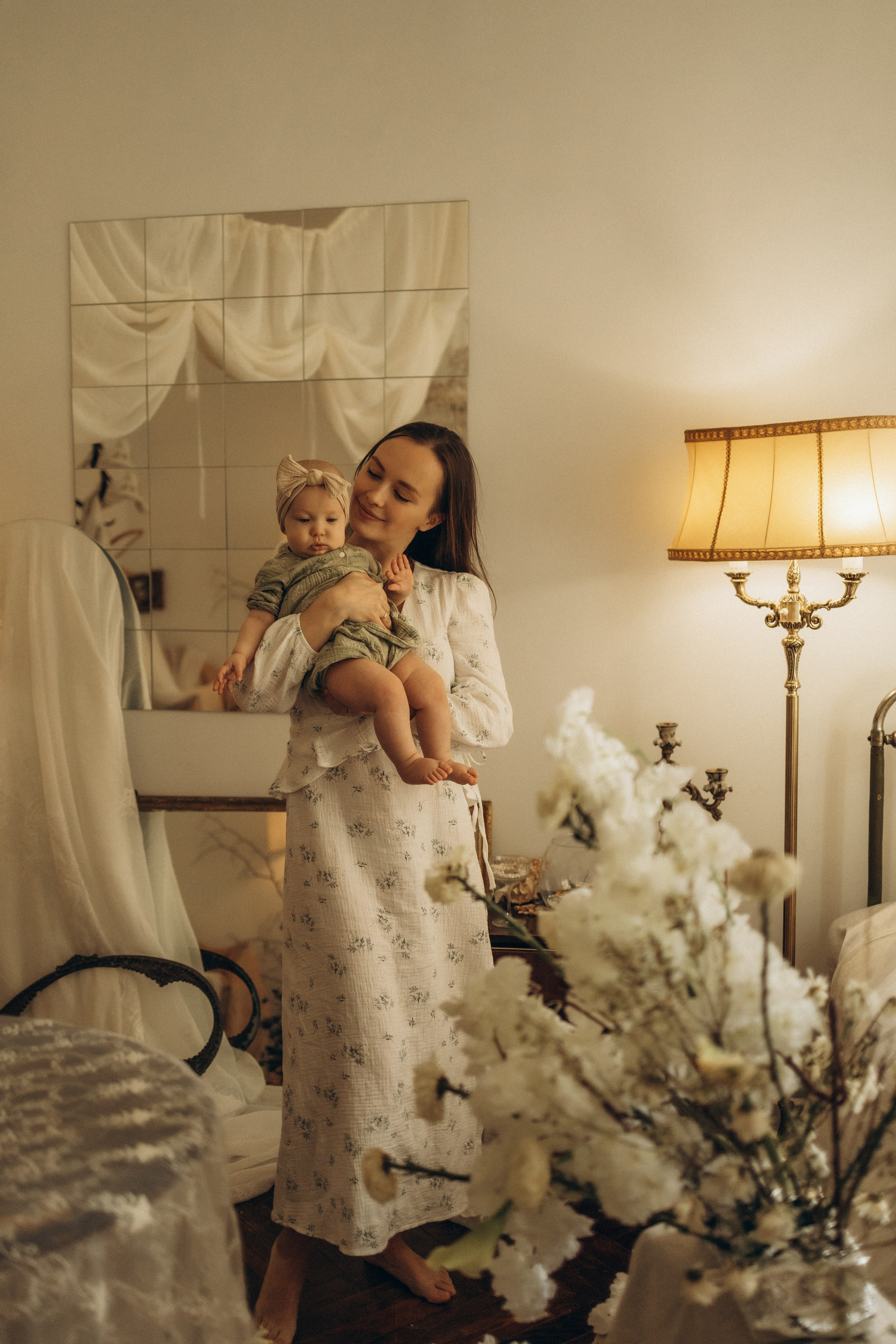 Аня и малышка Настя. Семейный, домашний, ньюборн фотограф Москва Цветкова Елизавета