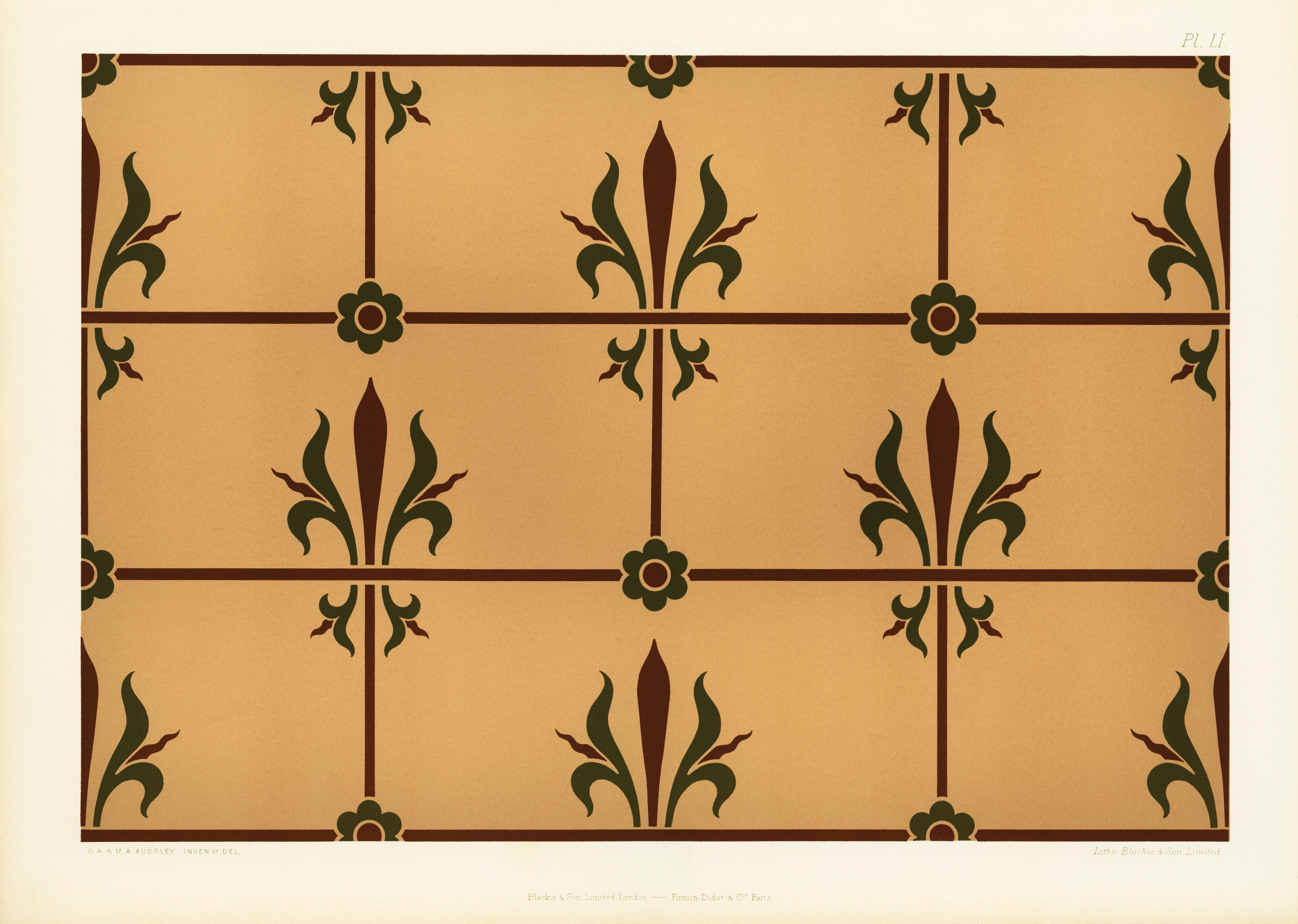 The Practical Decorator and Ornamentist (1892) by G.A Audsley and M.A. Audsley. Художественная мастерская