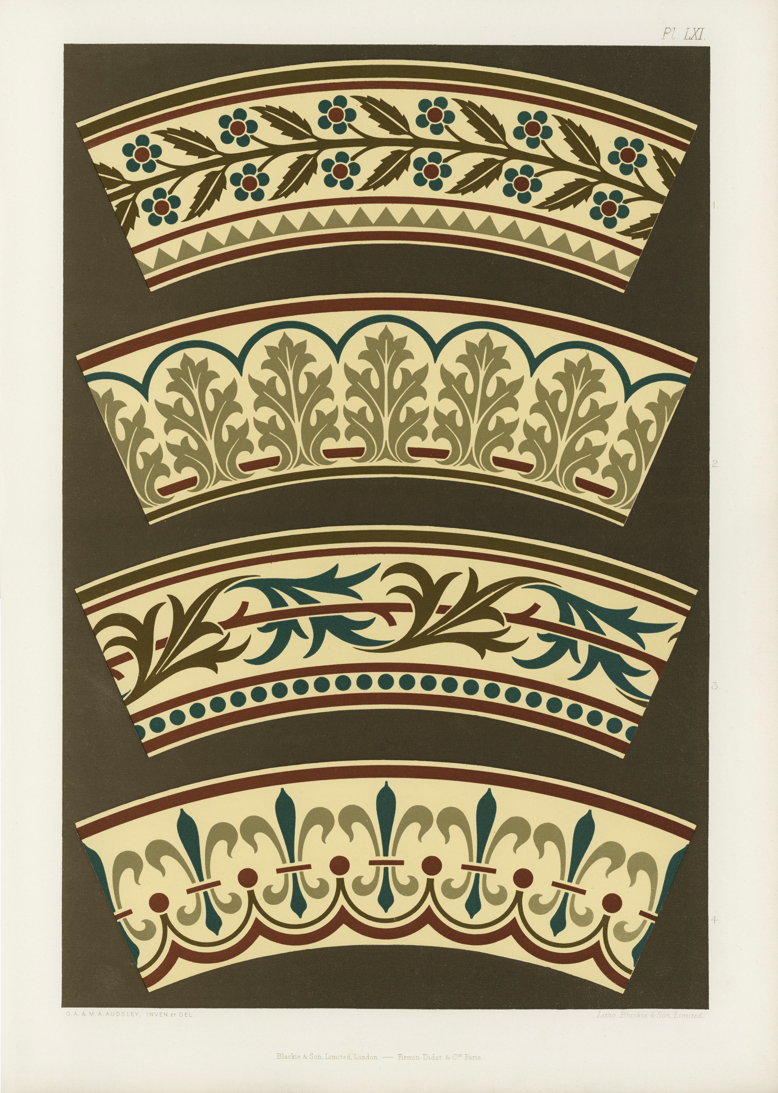 The Practical Decorator and Ornamentist (1892) by G.A Audsley and M.A. Audsley. Художественная мастерская