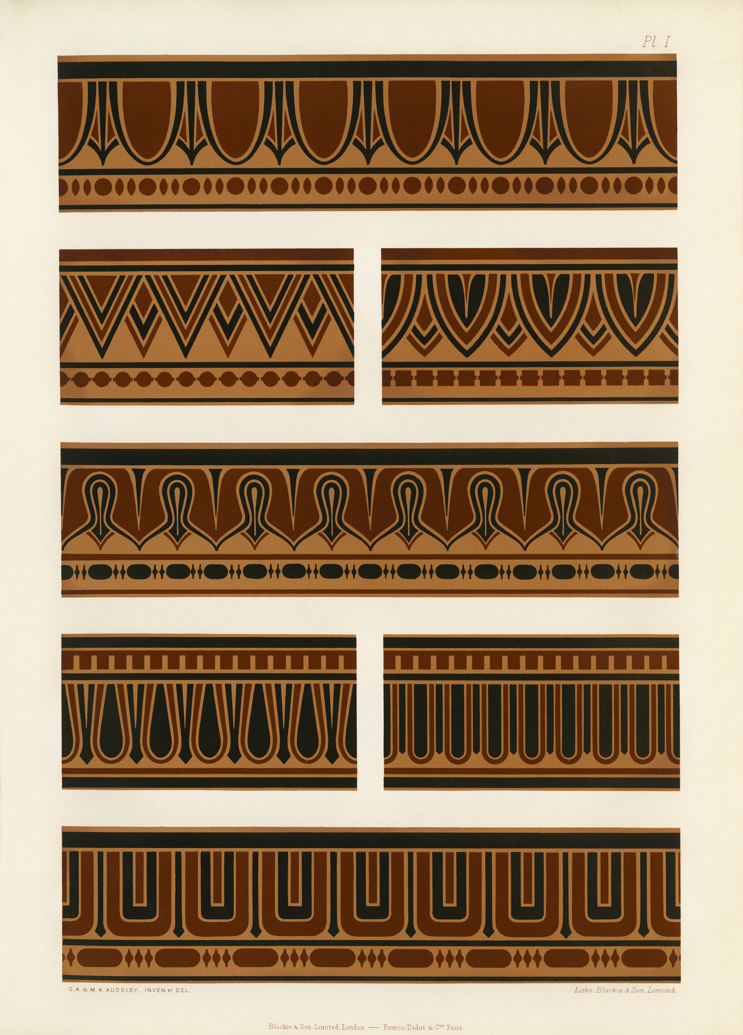 The Practical Decorator and Ornamentist (1892) by G.A Audsley and M.A. Audsley. Художественная мастерская