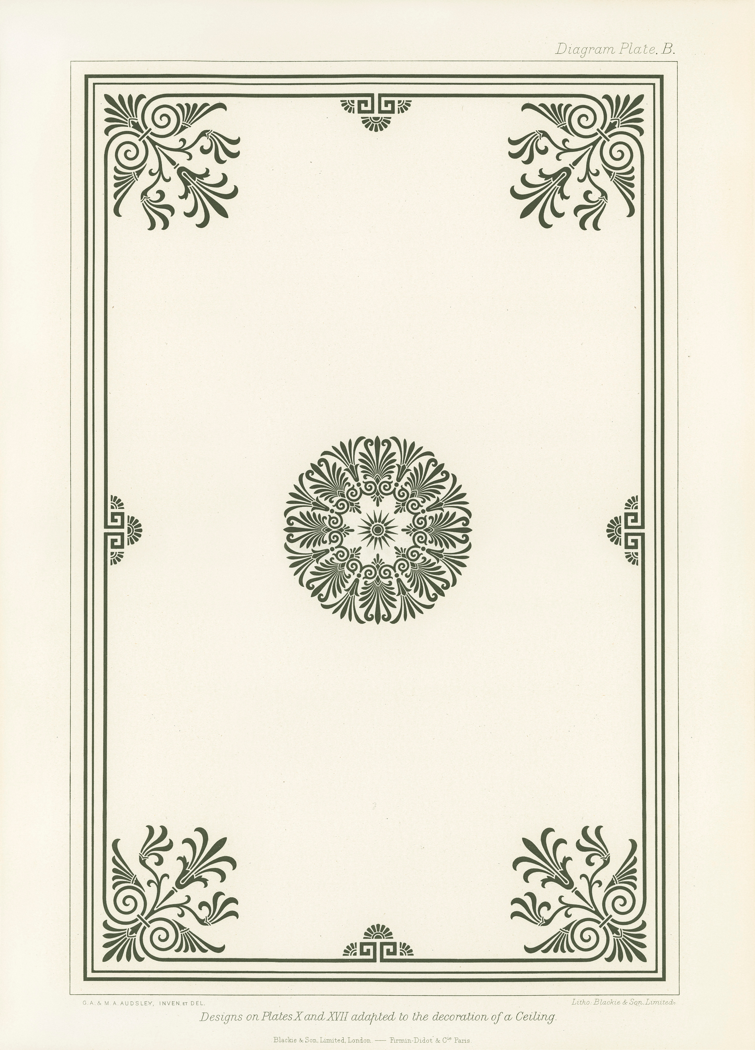 The Practical Decorator and Ornamentist (1892) by G.A Audsley and M.A. Audsley. Художественная мастерская