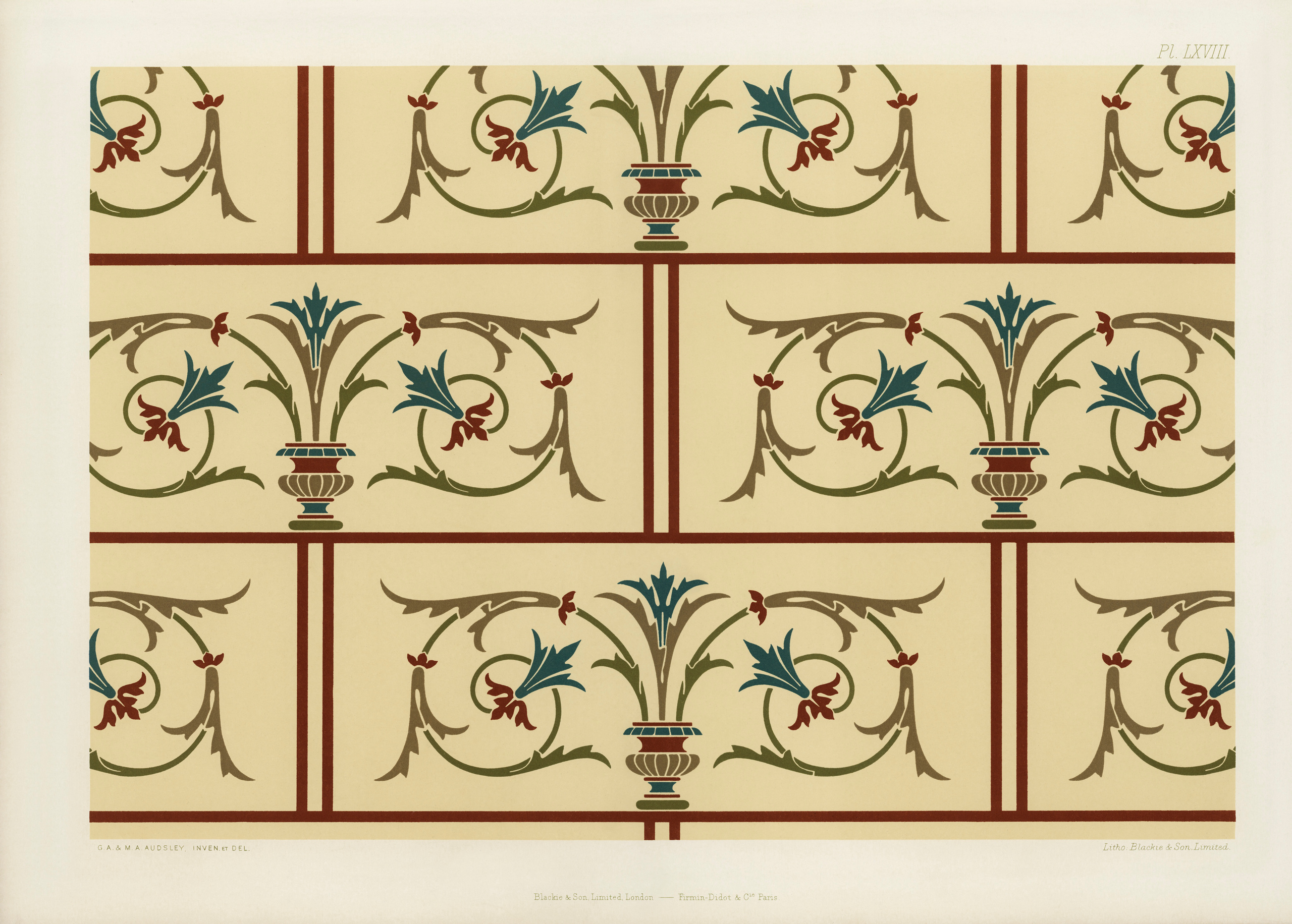 The Practical Decorator and Ornamentist (1892) by G.A Audsley and M.A. Audsley. Художественная мастерская