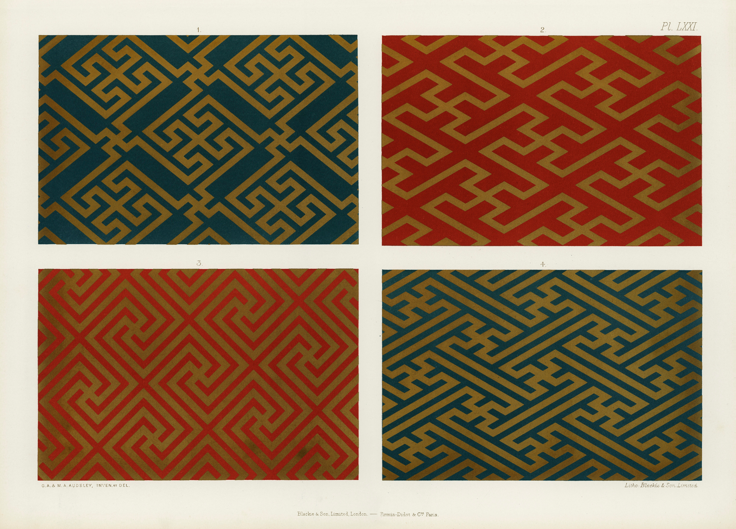 The Practical Decorator and Ornamentist (1892) by G.A Audsley and M.A. Audsley. Художественная мастерская