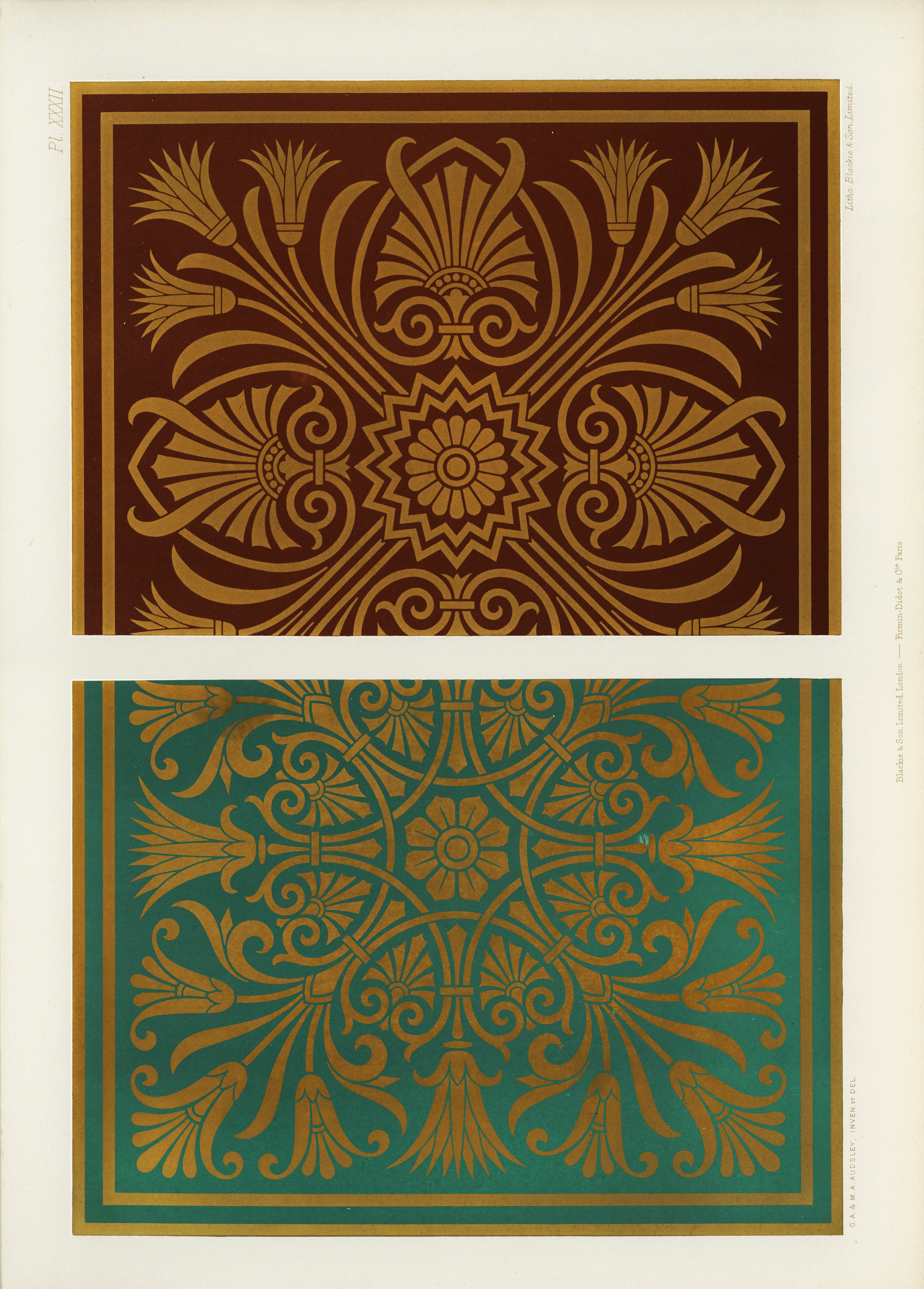 The Practical Decorator and Ornamentist (1892) by G.A Audsley and M.A. Audsley. Художественная мастерская