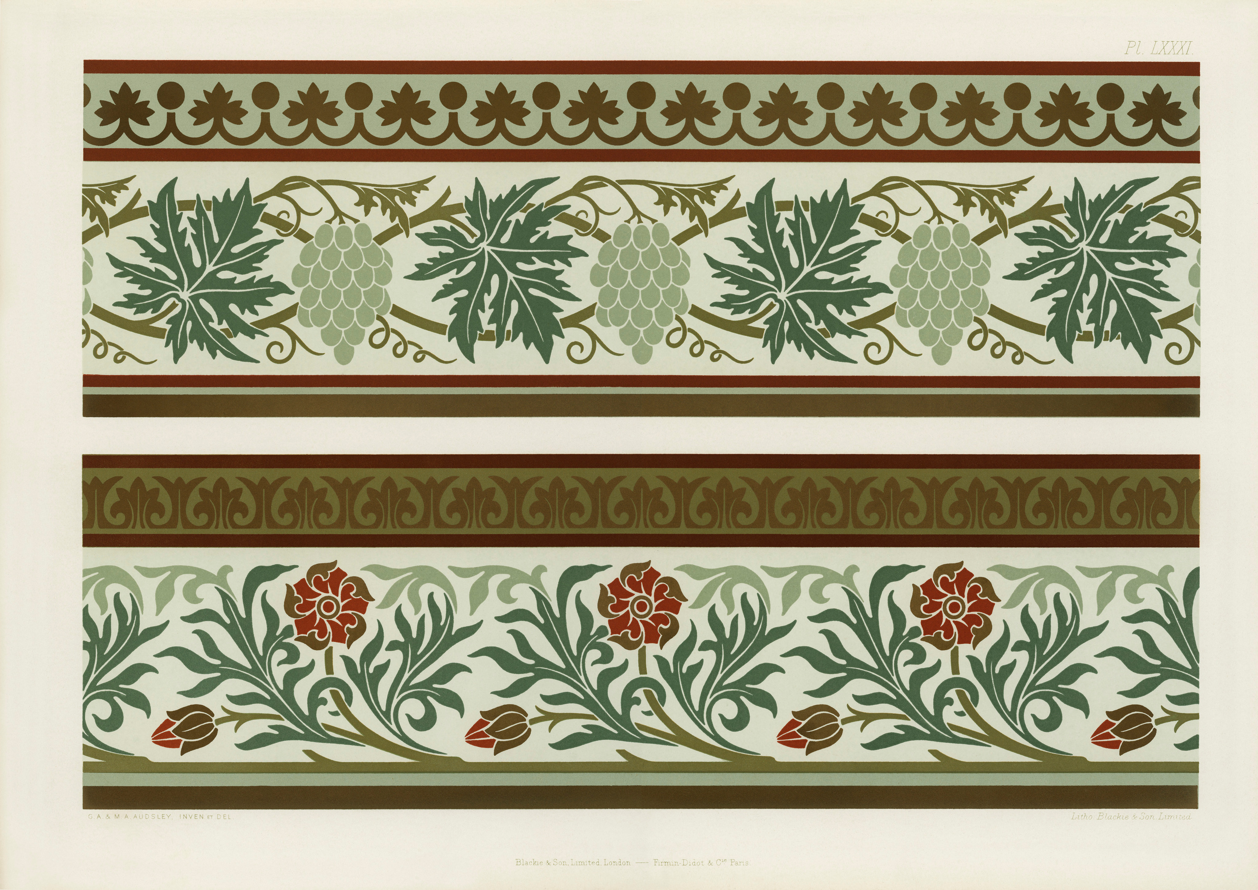 The Practical Decorator and Ornamentist (1892) by G.A Audsley and M.A. Audsley. Художественная мастерская