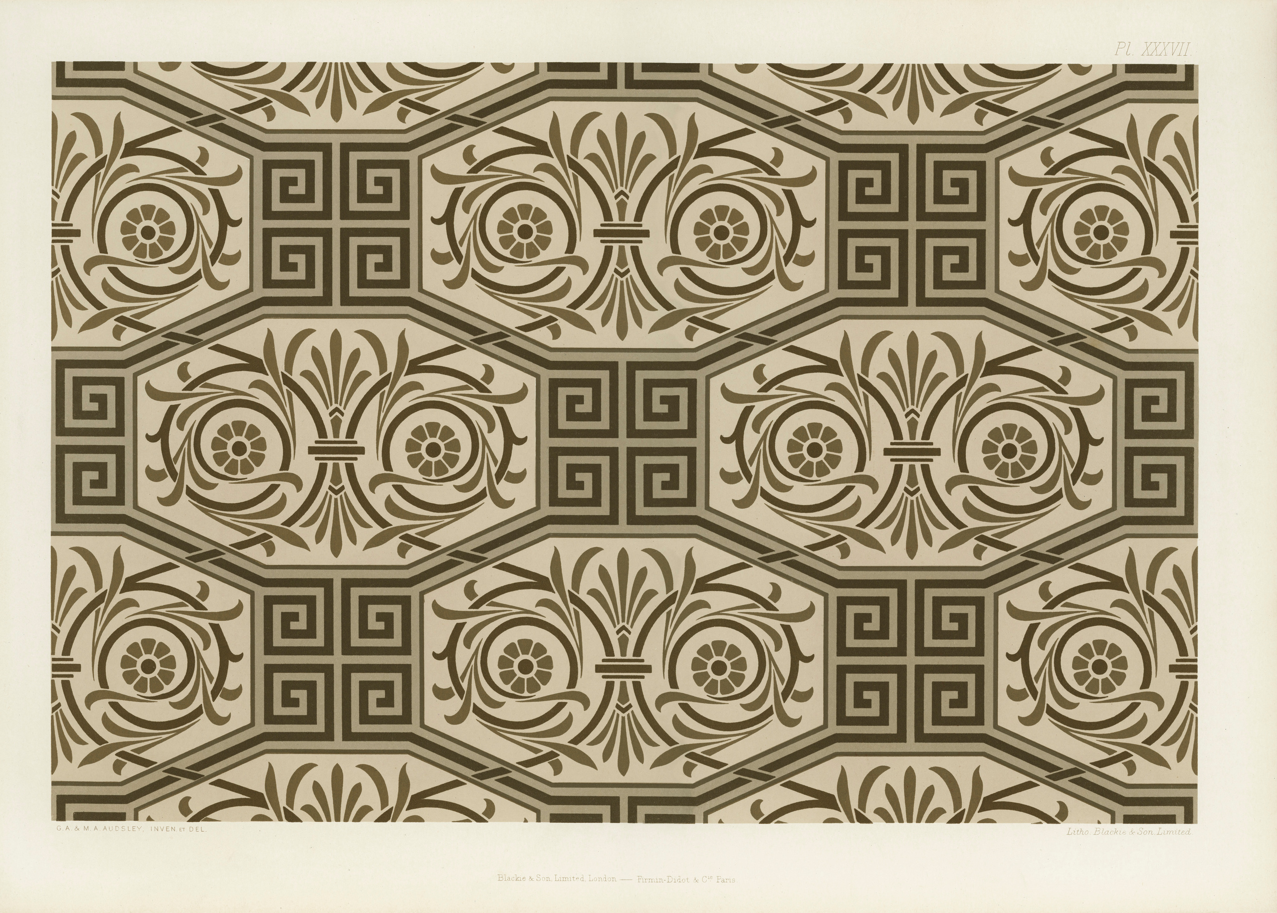 The Practical Decorator and Ornamentist (1892) by G.A Audsley and M.A. Audsley. Художественная мастерская