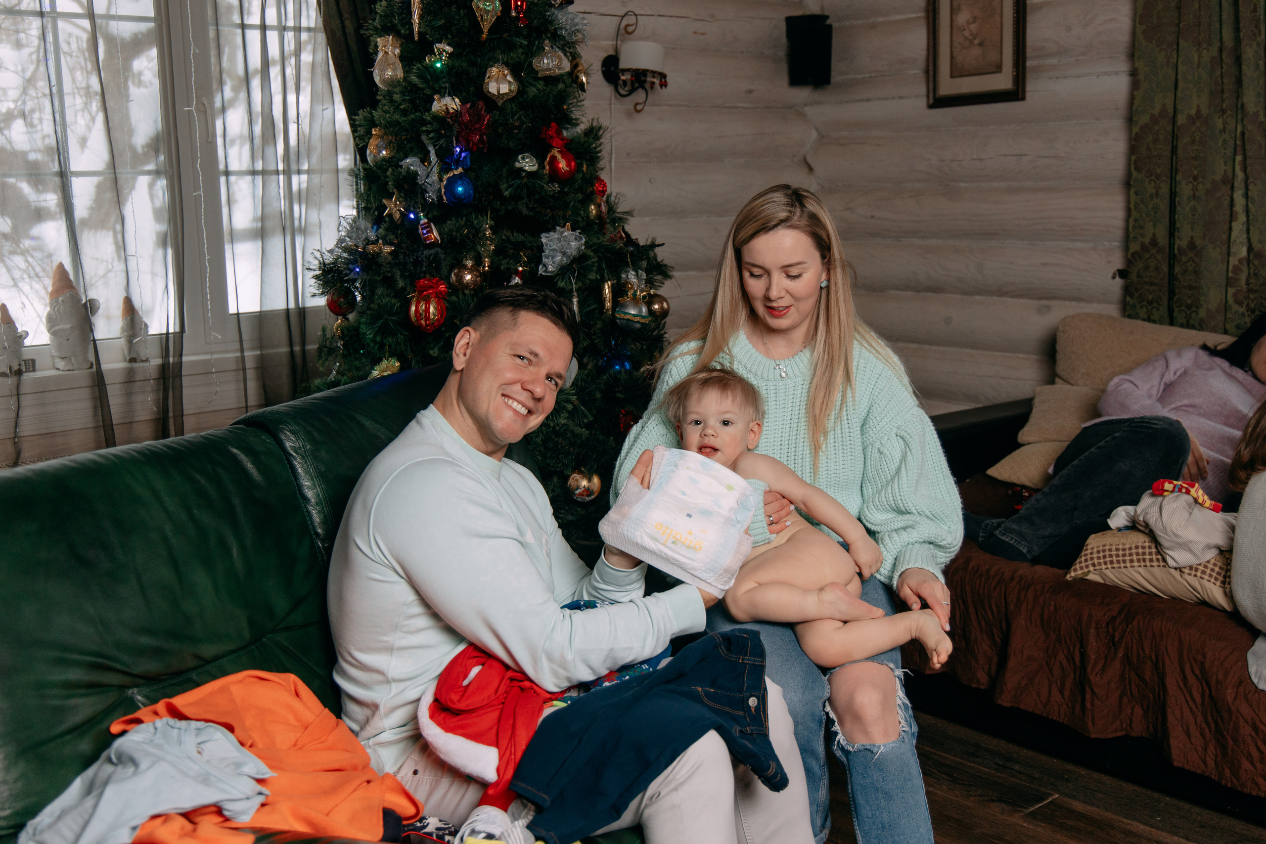 Новогодняя фотосъемка на дому, 4 семьи. Фото и видео съемка. Андрей Ионов