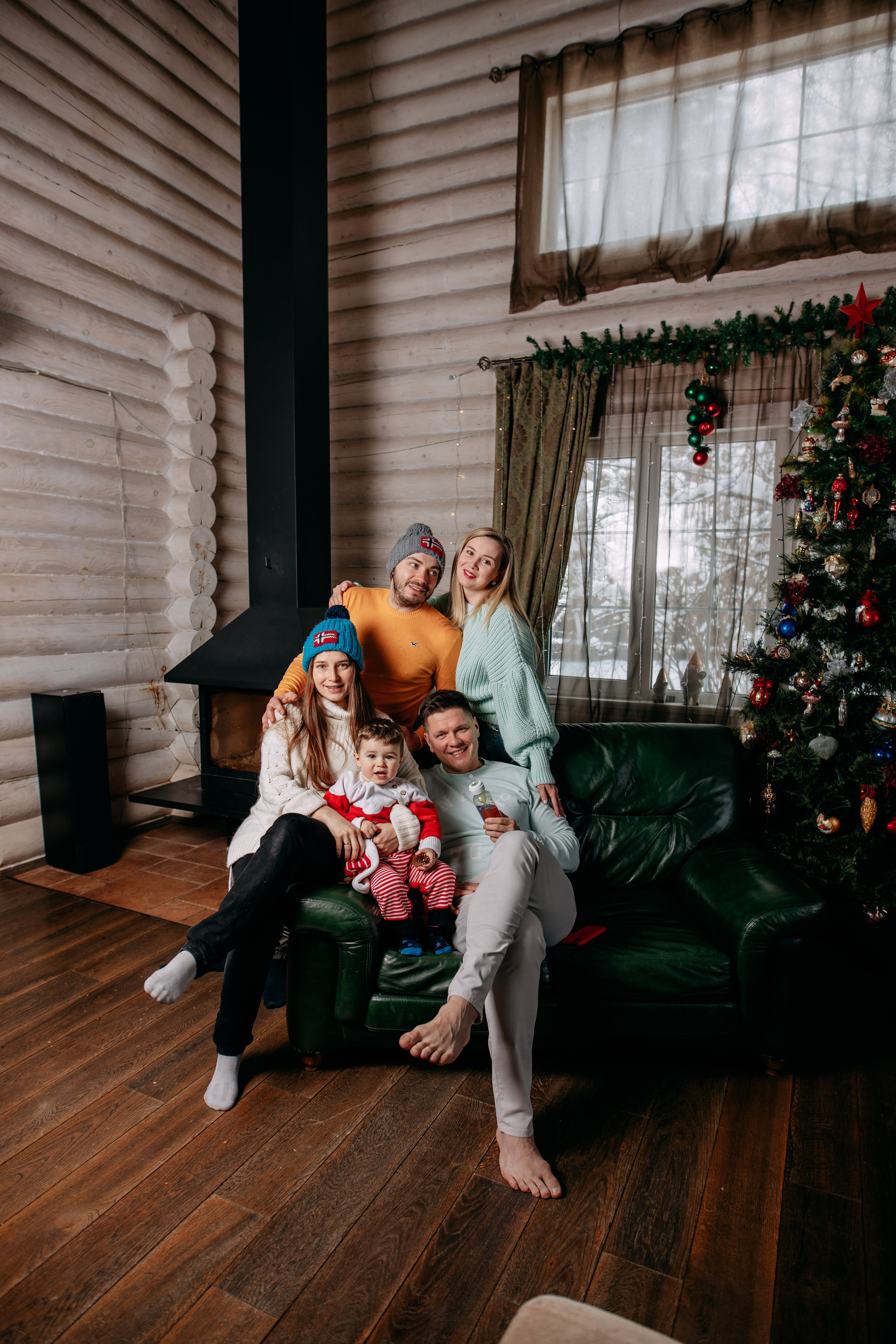 Новогодняя фотосъемка на дому, 4 семьи. Фото и видео съемка. Андрей Ионов