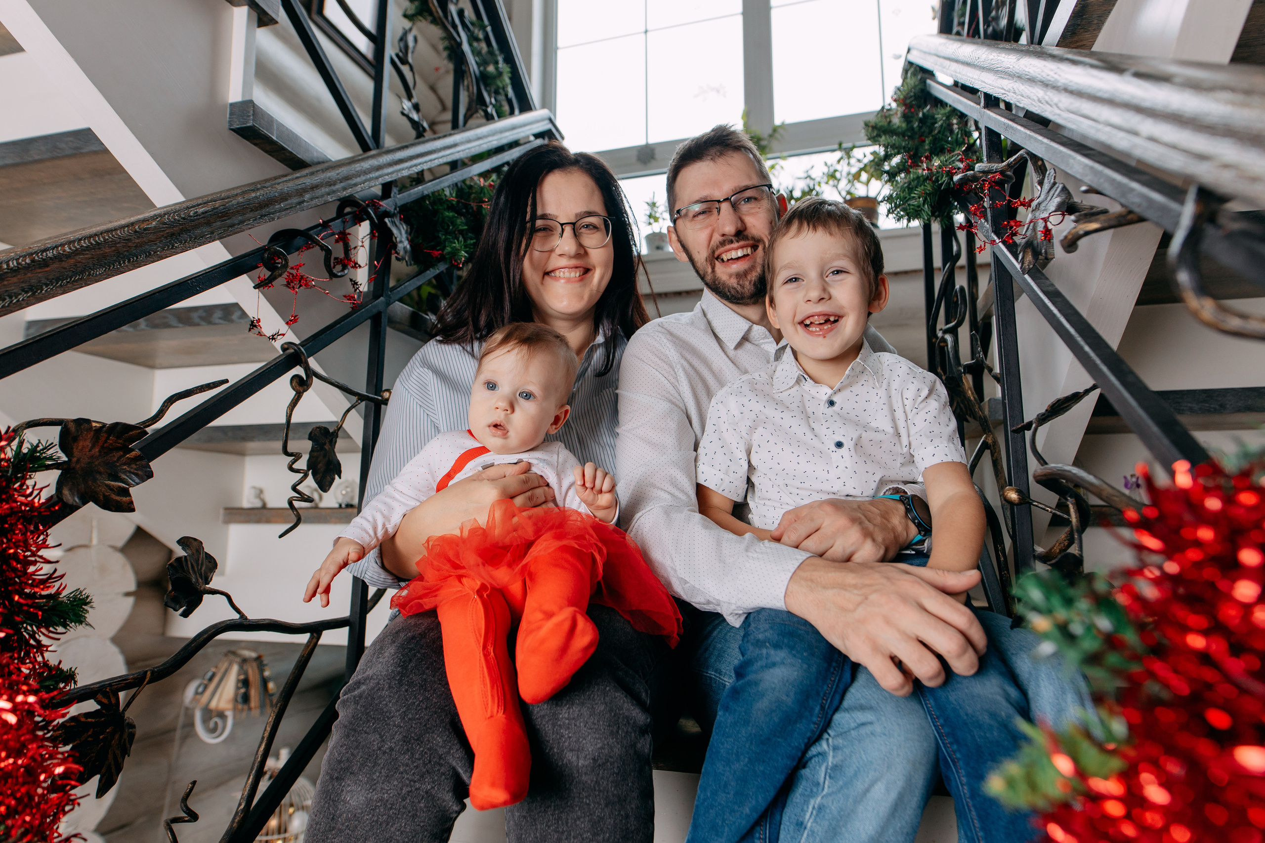 Новогодняя фотосъемка на дому, 4 семьи. Фото и видео съемка. Андрей Ионов