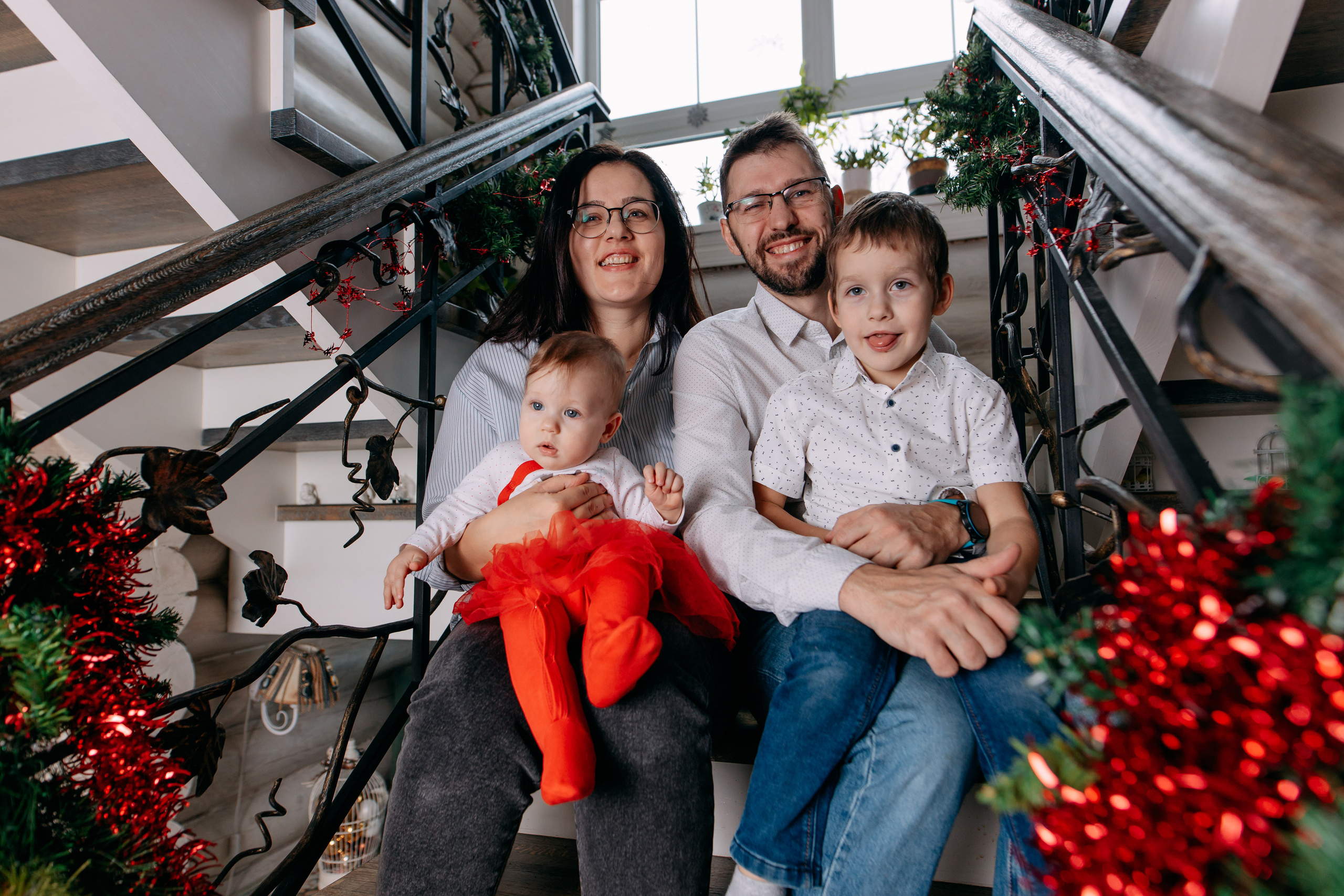 Новогодняя фотосъемка на дому, 4 семьи. Фото и видео съемка. Андрей Ионов