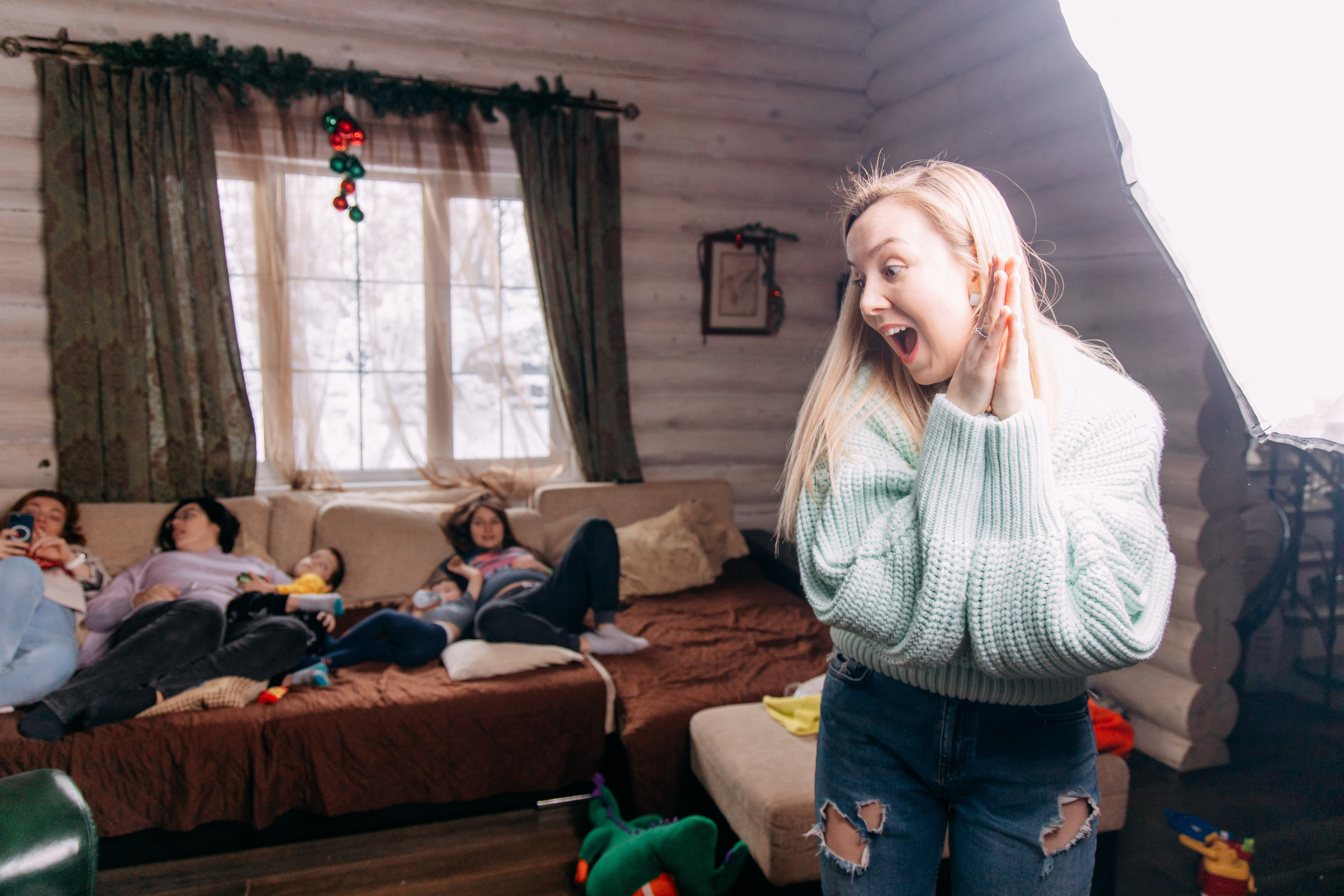 Новогодняя фотосъемка на дому, 4 семьи. Фото и видео съемка. Андрей Ионов