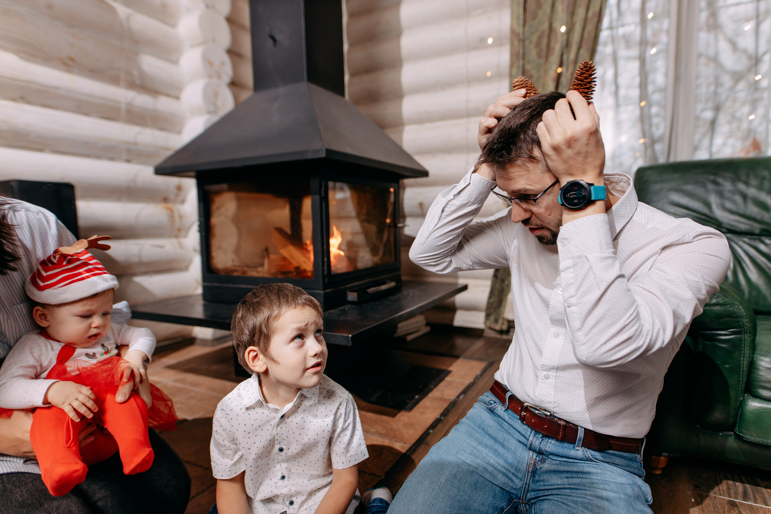 Новогодняя фотосъемка на дому, 4 семьи. Фото и видео съемка. Андрей Ионов