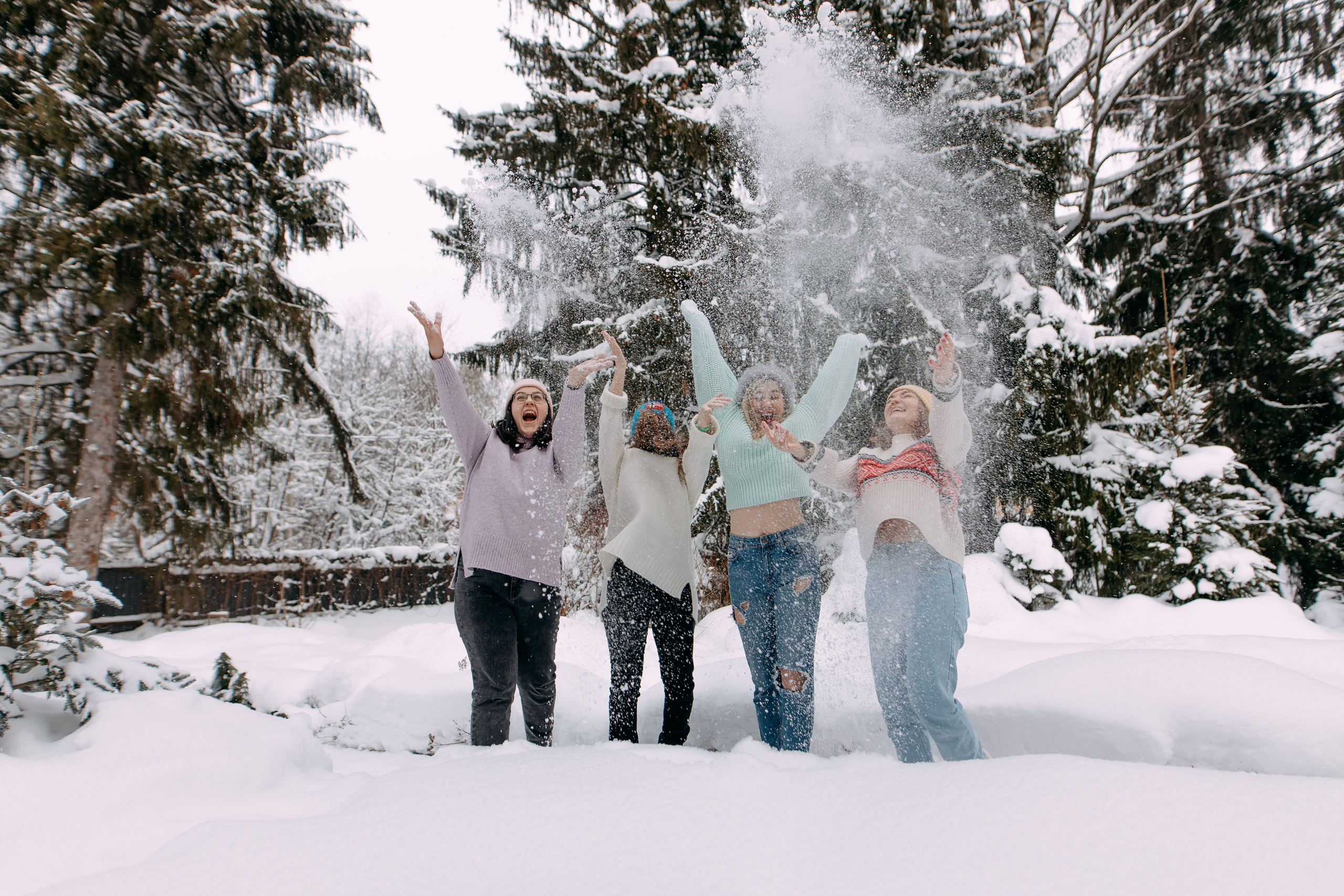 Новогодняя фотосъемка на дому, 4 семьи. Фото и видео съемка. Андрей Ионов