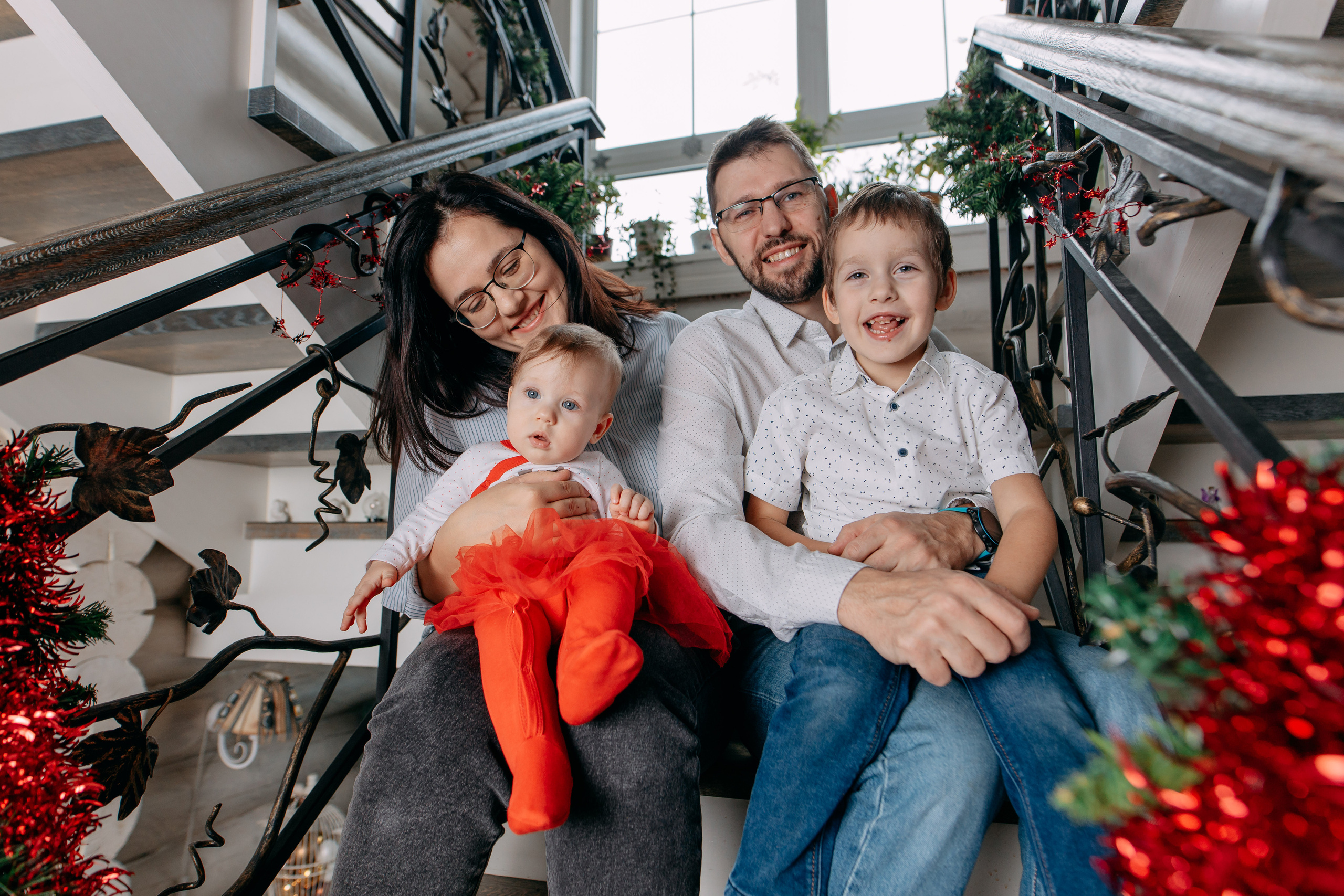 Новогодняя фотосъемка на дому, 4 семьи. Фото и видео съемка. Андрей Ионов