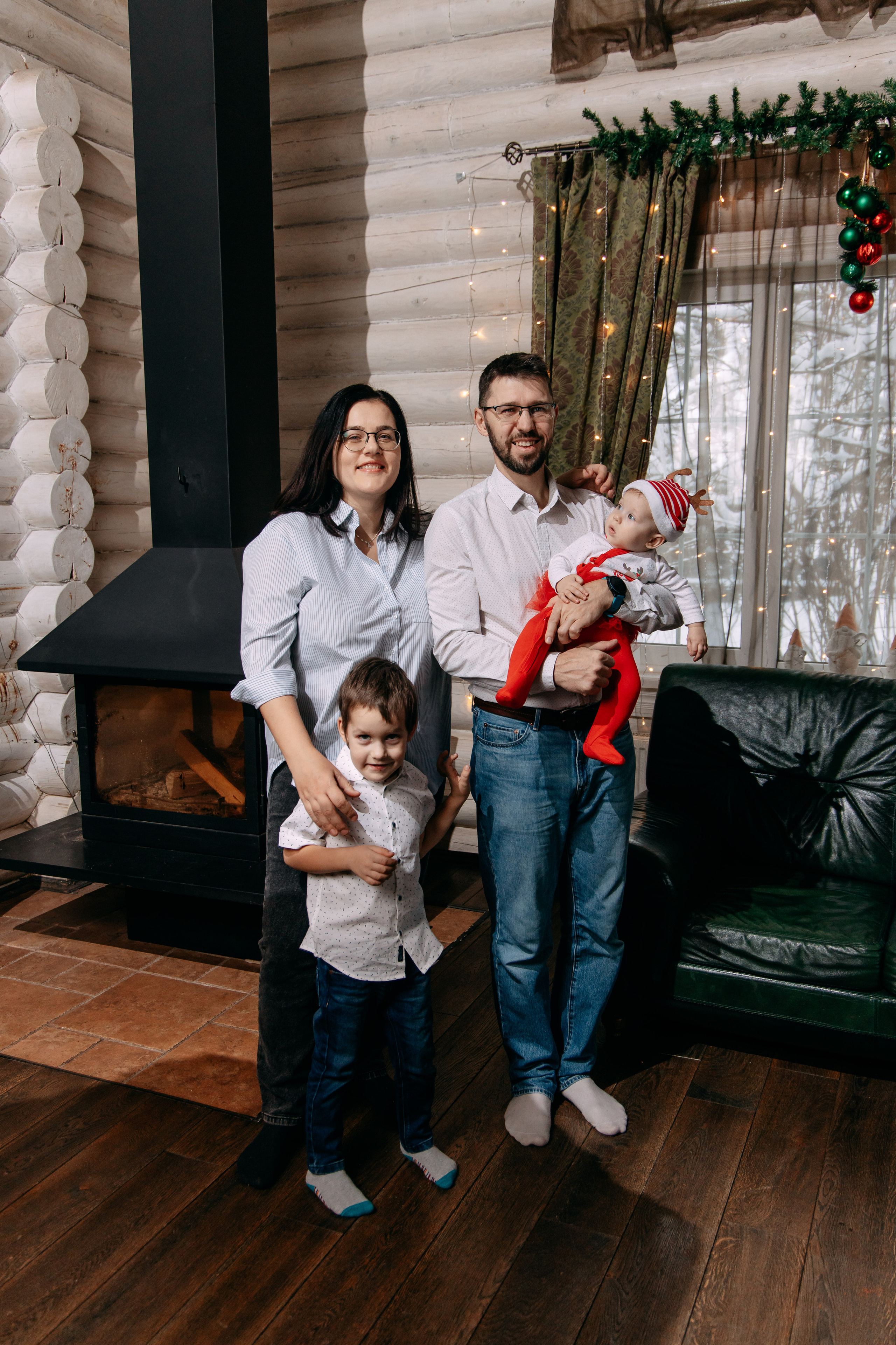 Новогодняя фотосъемка на дому, 4 семьи. Фото и видео съемка. Андрей Ионов