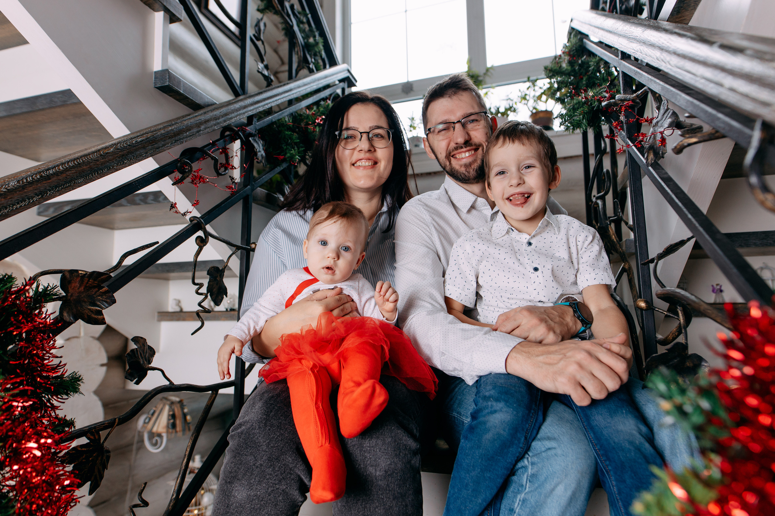 Новогодняя фотосъемка на дому, 4 семьи. Фото и видео съемка. Андрей Ионов