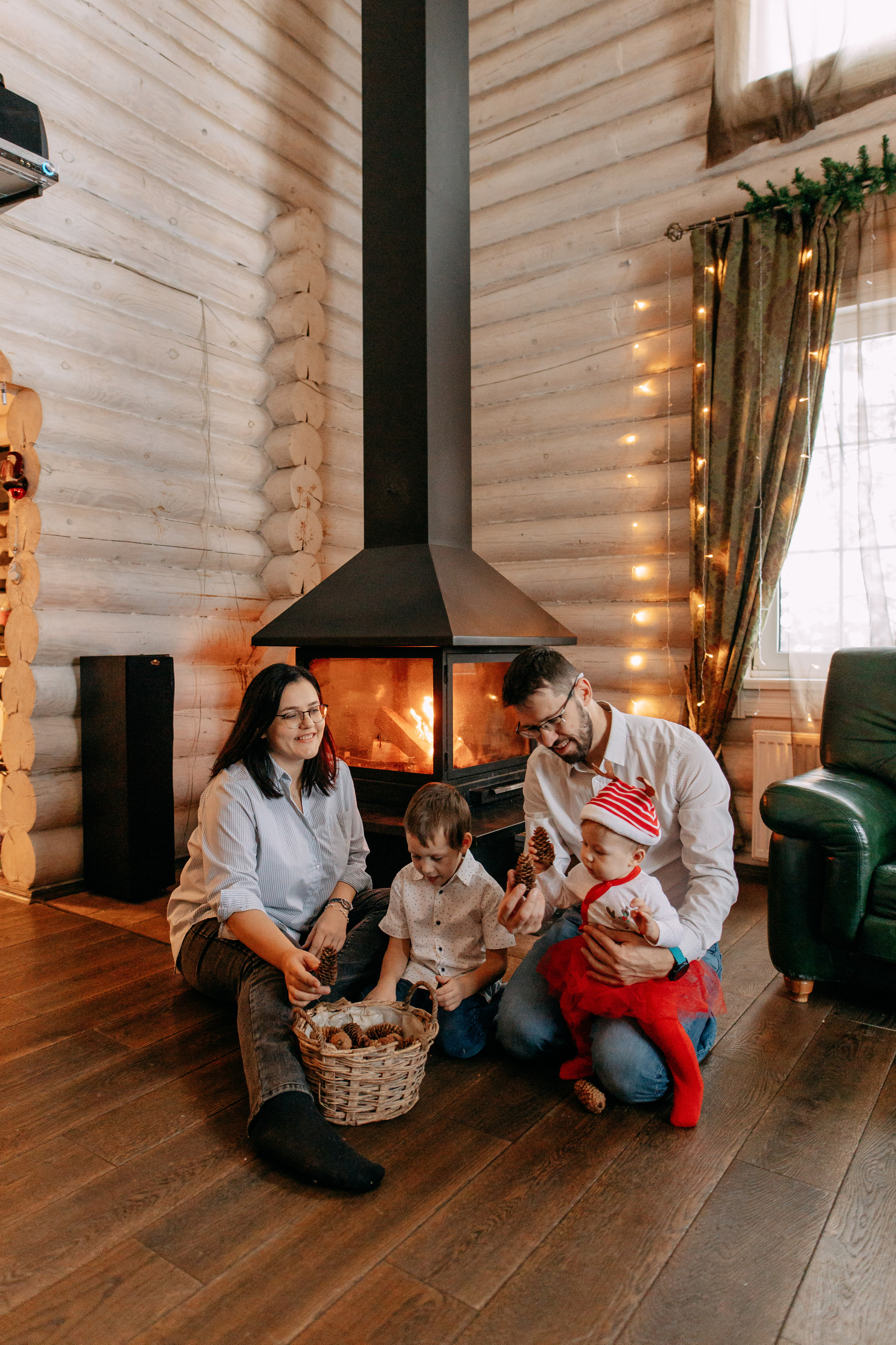 Новогодняя фотосъемка на дому, 4 семьи. Фото и видео съемка. Андрей Ионов