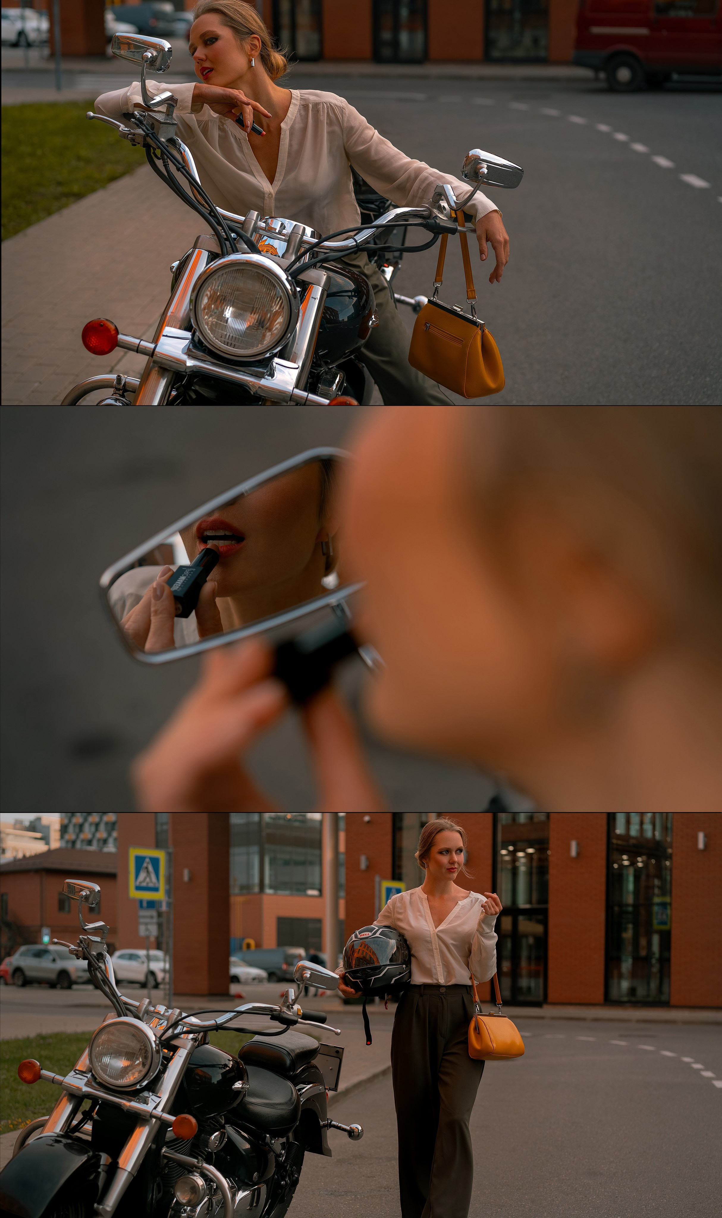 Уличная фотосессия с мотоциклом. Юля Дэй • Фотограф, Санкт-Петербург