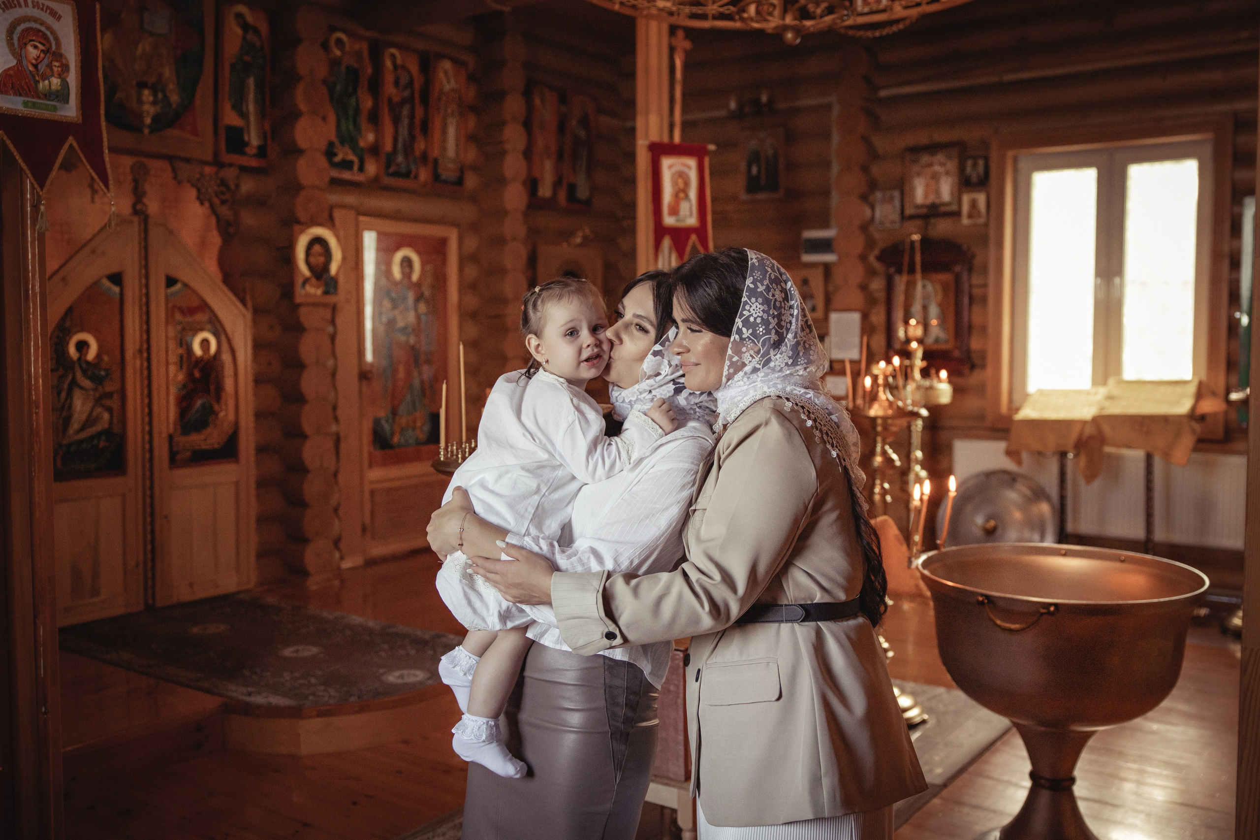 Таинство Крещения Мии. Храм Патриарха Тихона, х.Коржевский. Фотограф на Крещение и Венчание Краснодарский край — Гранкина Юлия