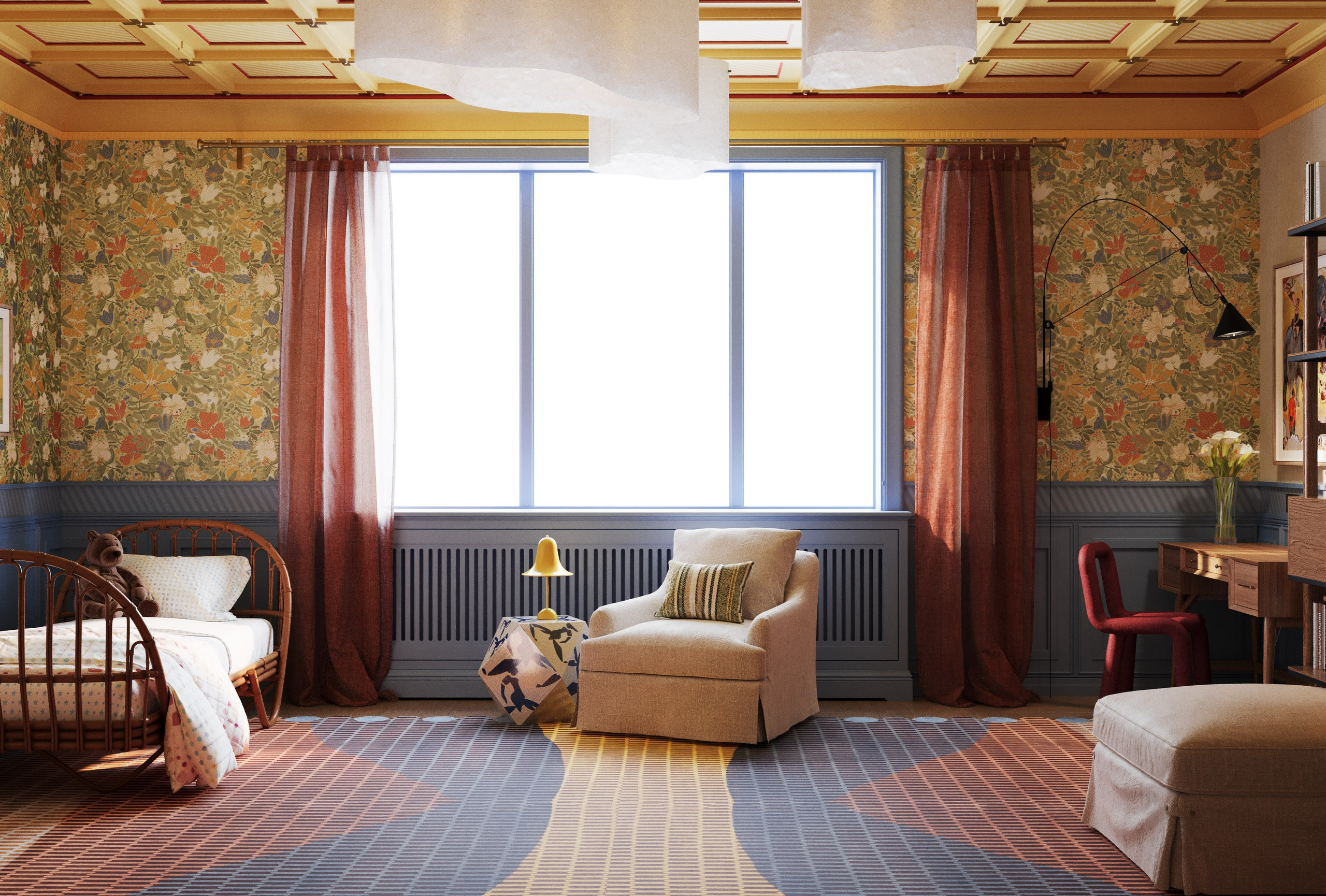 Детская спальня в частном доме 45 m². SHAIMERDINOVA INTERIORS