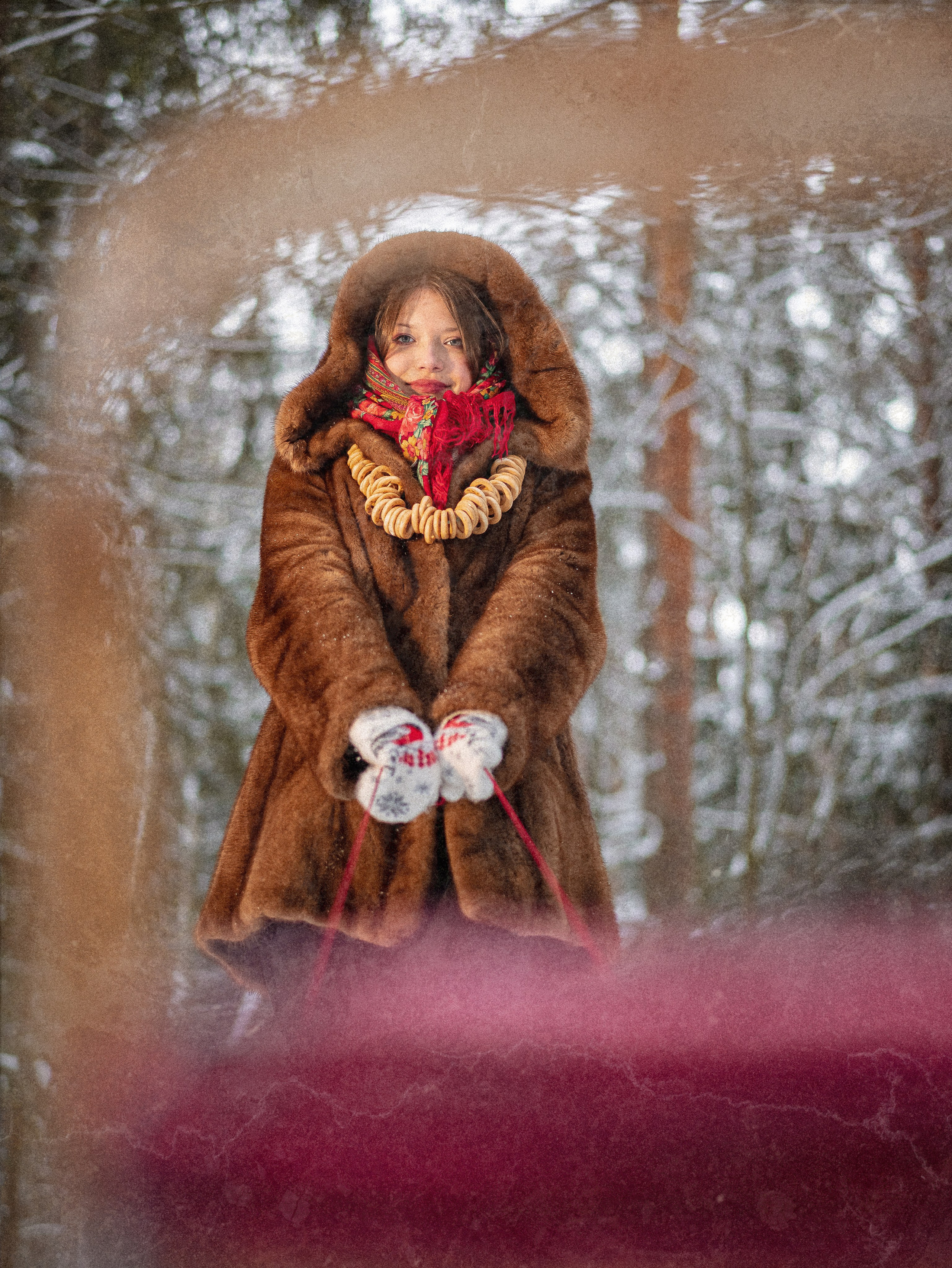 Ольга — фотосессия в зимнем стиле. Фотограф Москва