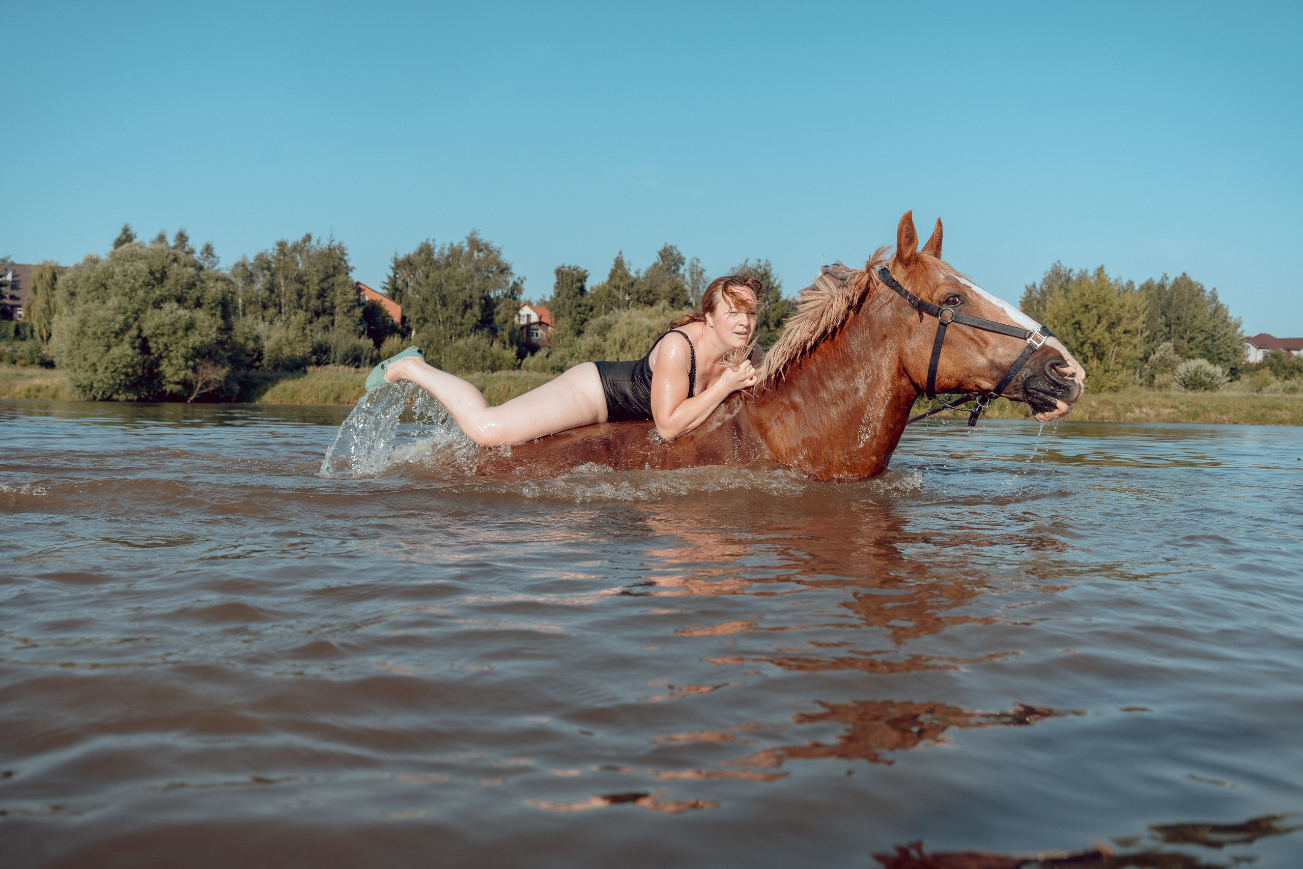 Купание лошадей 05.07.2024. Портретный и семейный фотограф в Москве/Видное