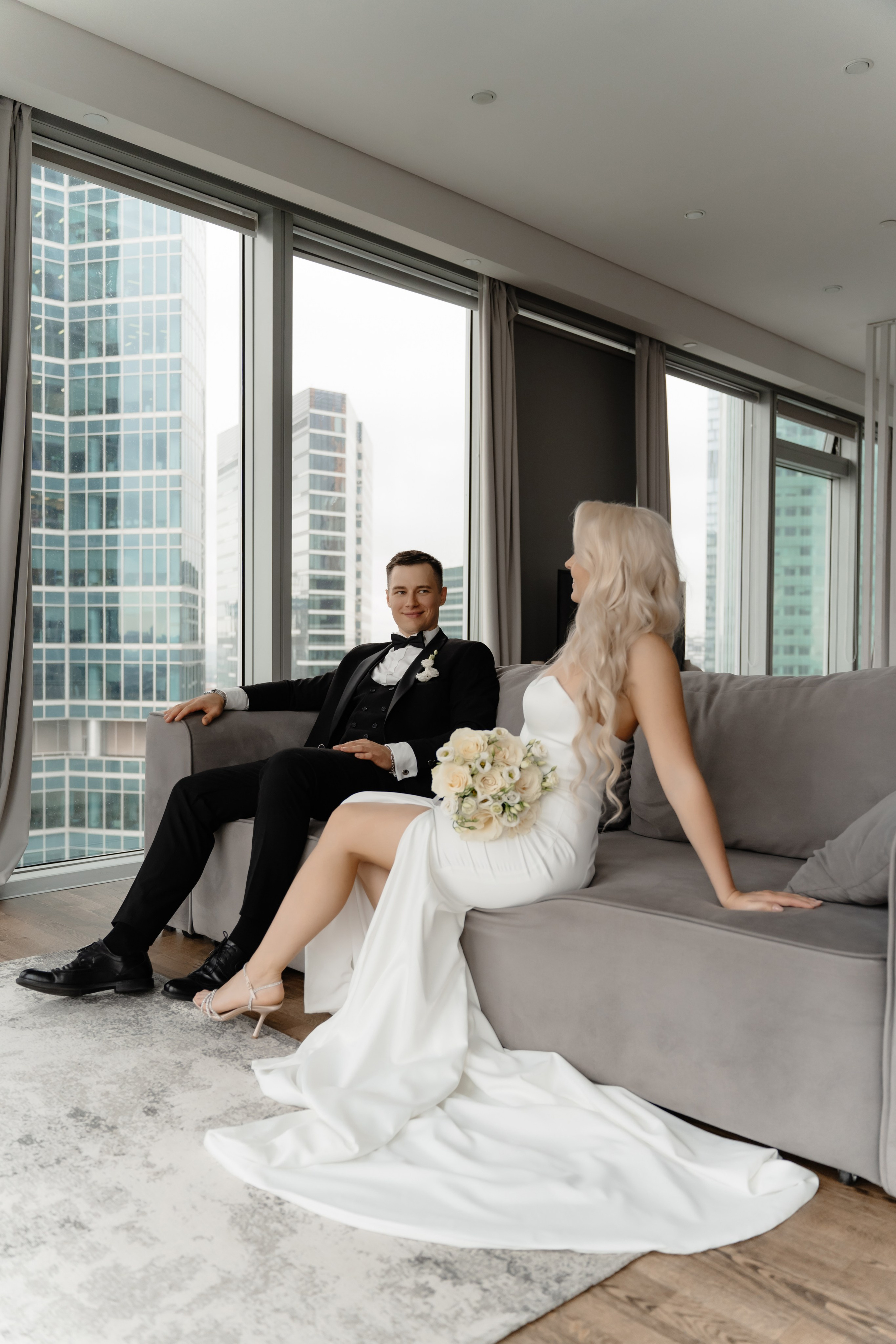 Фотосессия свадьбы в Москва-Сити