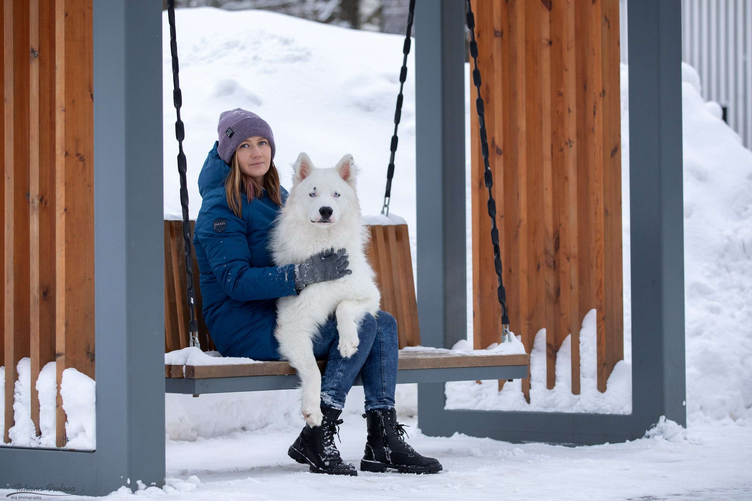 Фотопрогулка в парке Измайлово с якутской лайкой и его хозяйкой. Фотограф-анималист в Москве и Московской области Татьяна Фролова
