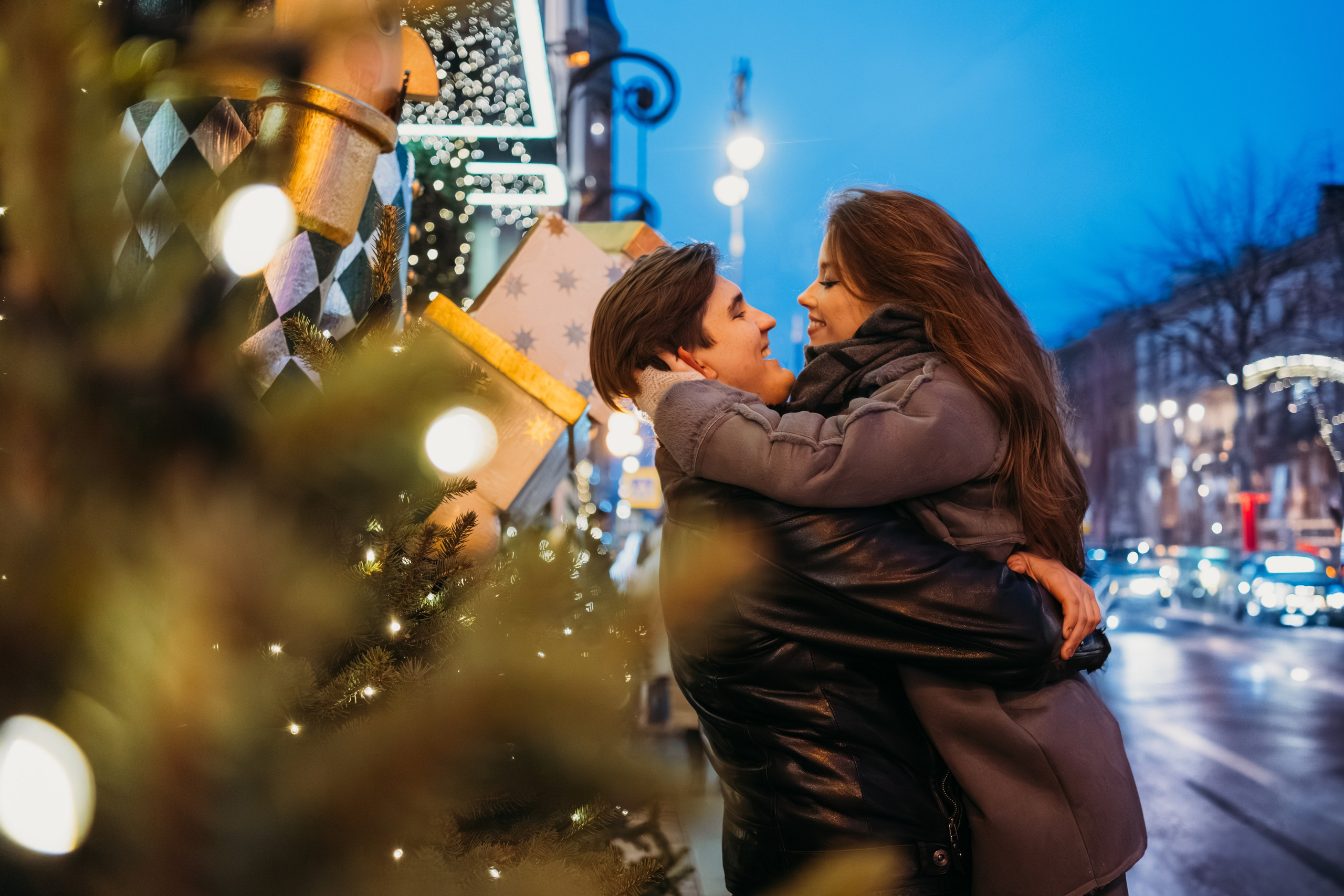 Аня и Даня: новогодняя прогулка. Семейный и детский фотограф в Санкт-Петербурге