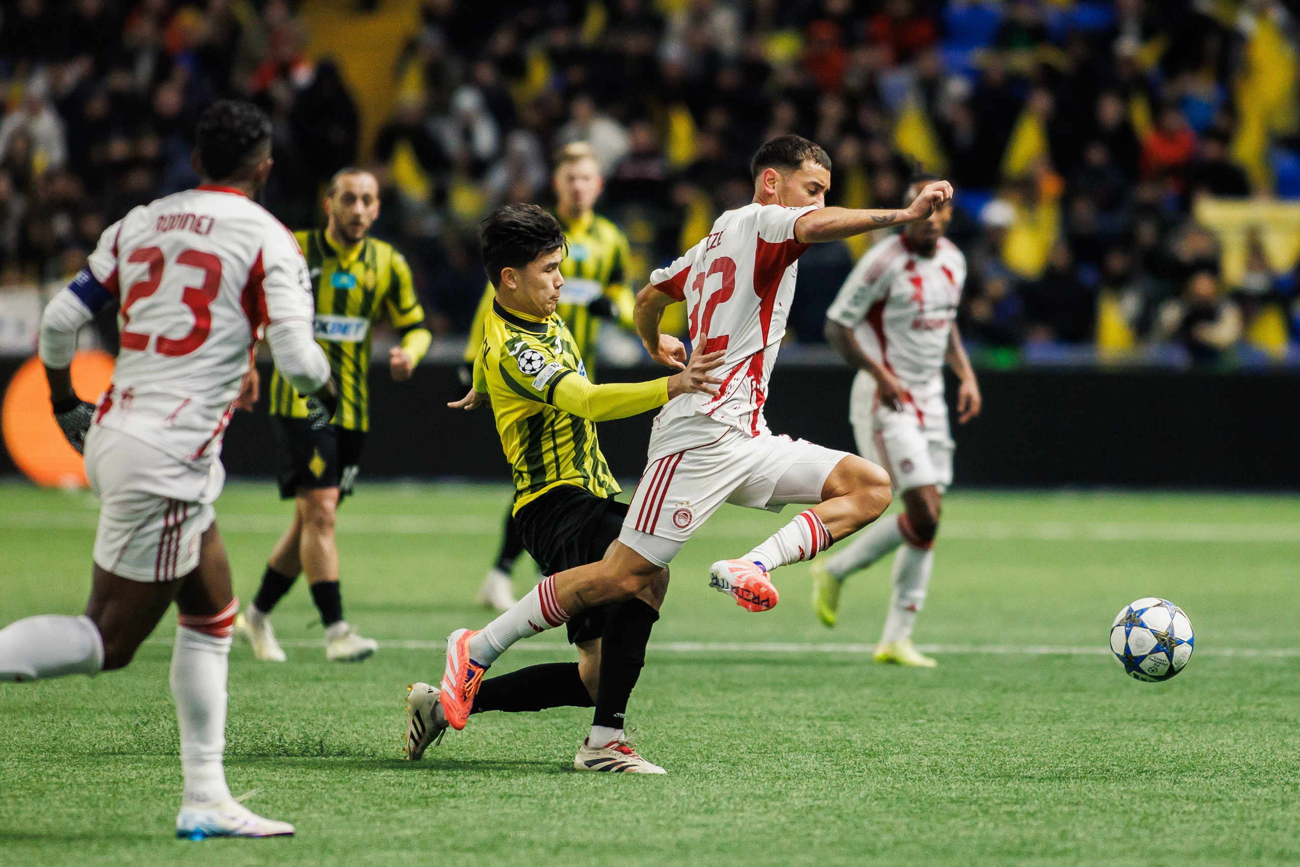 UEFA Champions League 25/26 Kairat — Olympiacos. Photographer Danil Aykin