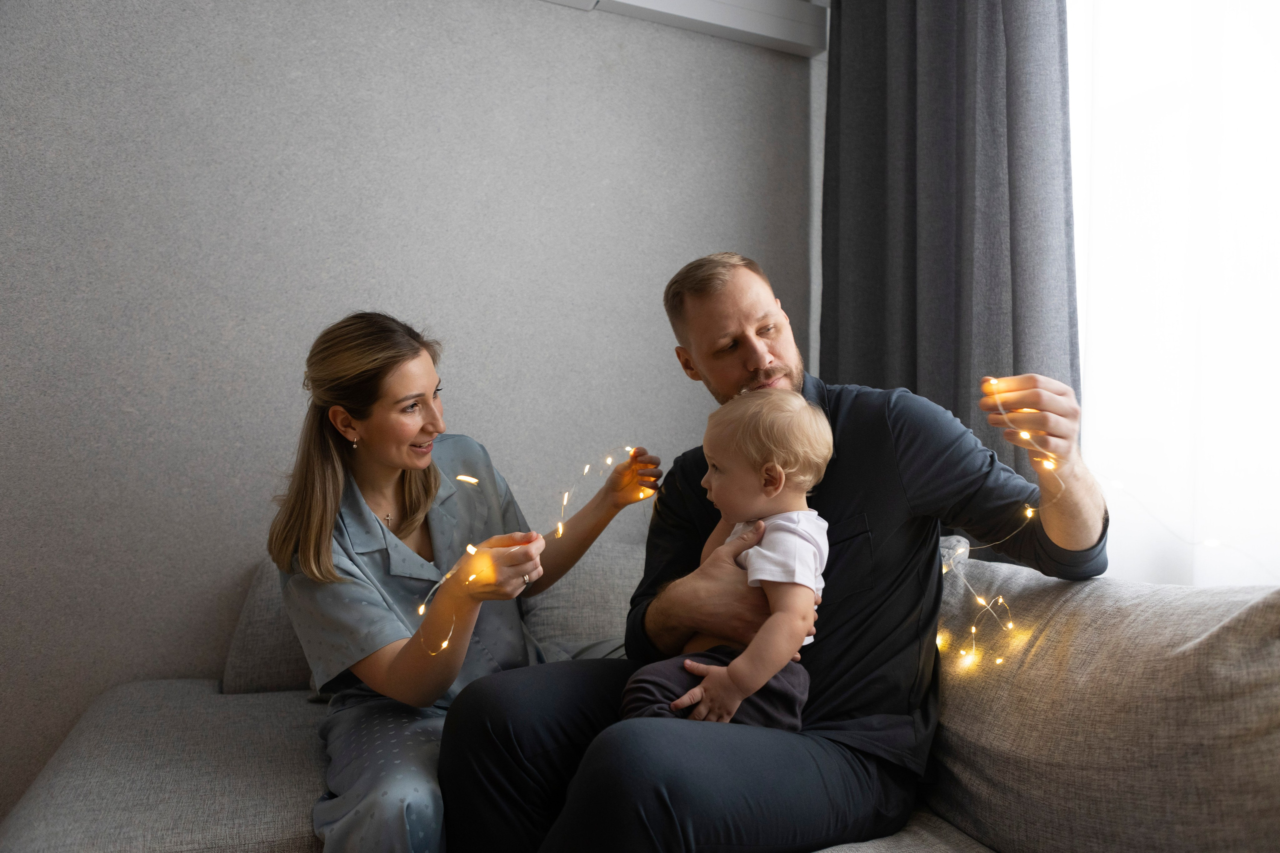 Домашняя новогодняя фотосессия. Семейный и портретный фотограф в Москве Елена Флегант