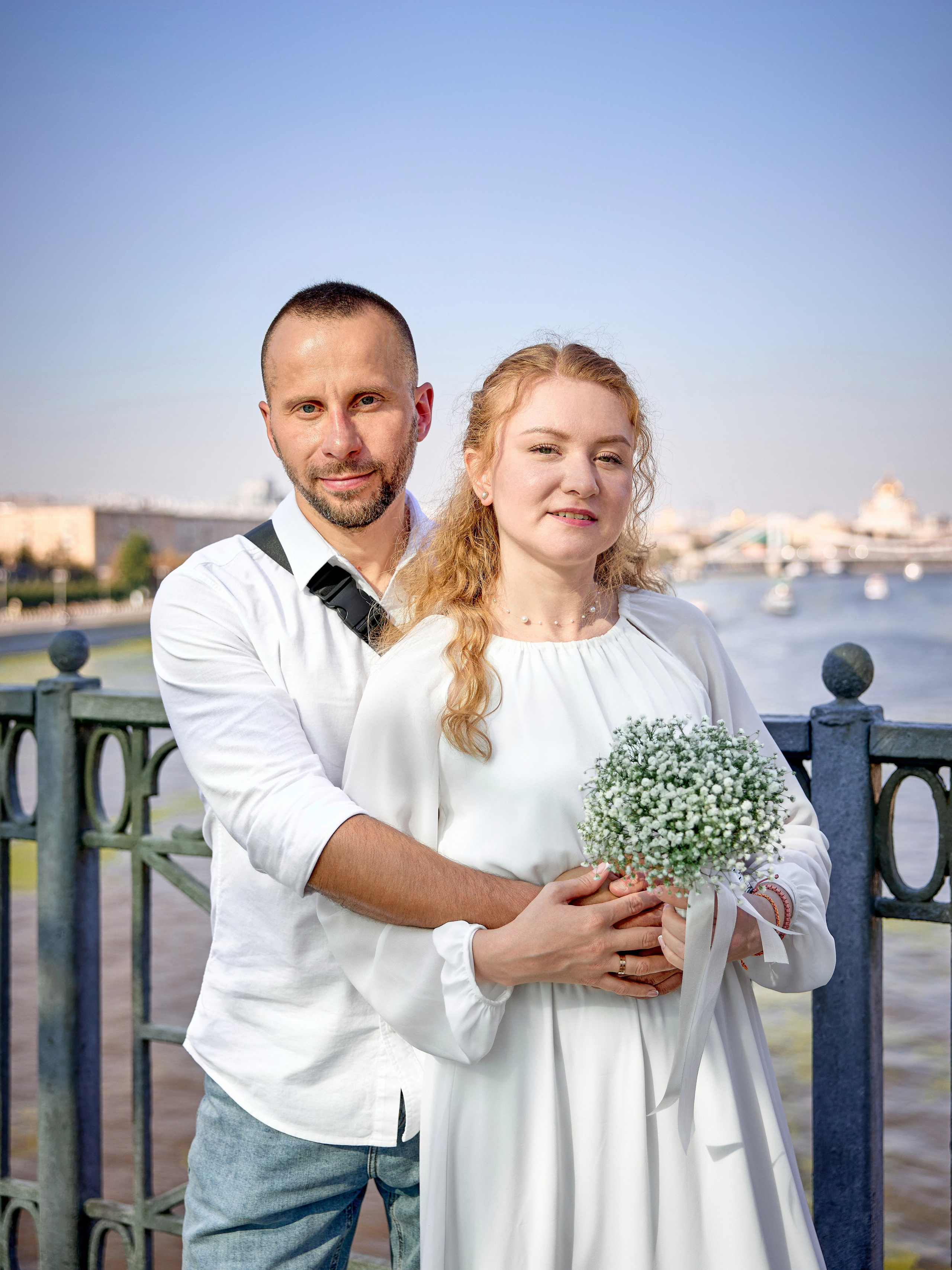 Свадебная прогулка в парке Горького в Москве