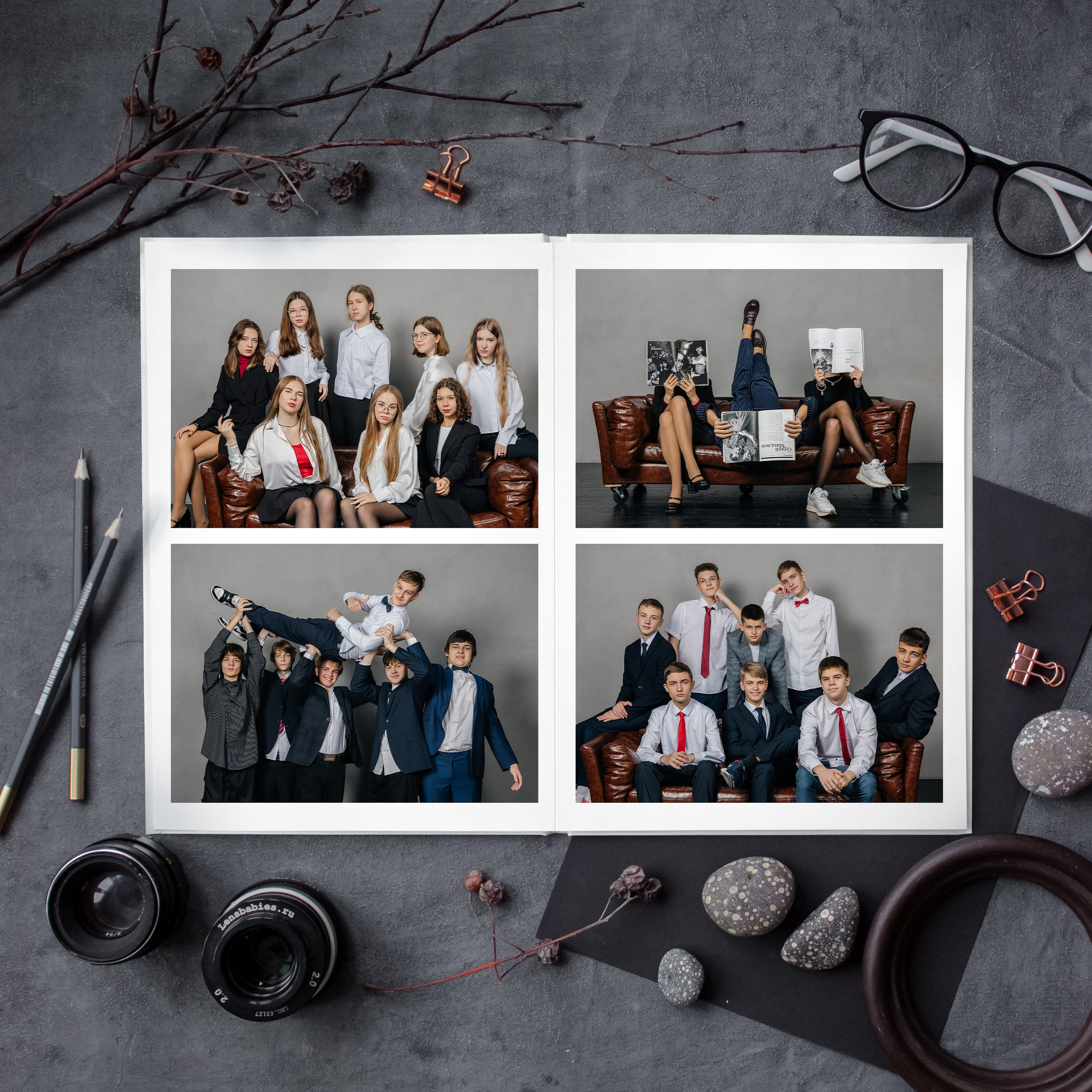 Альбом общей верстки 21×30. Школьный фотограф в Новосибирске Наталья Иванченко