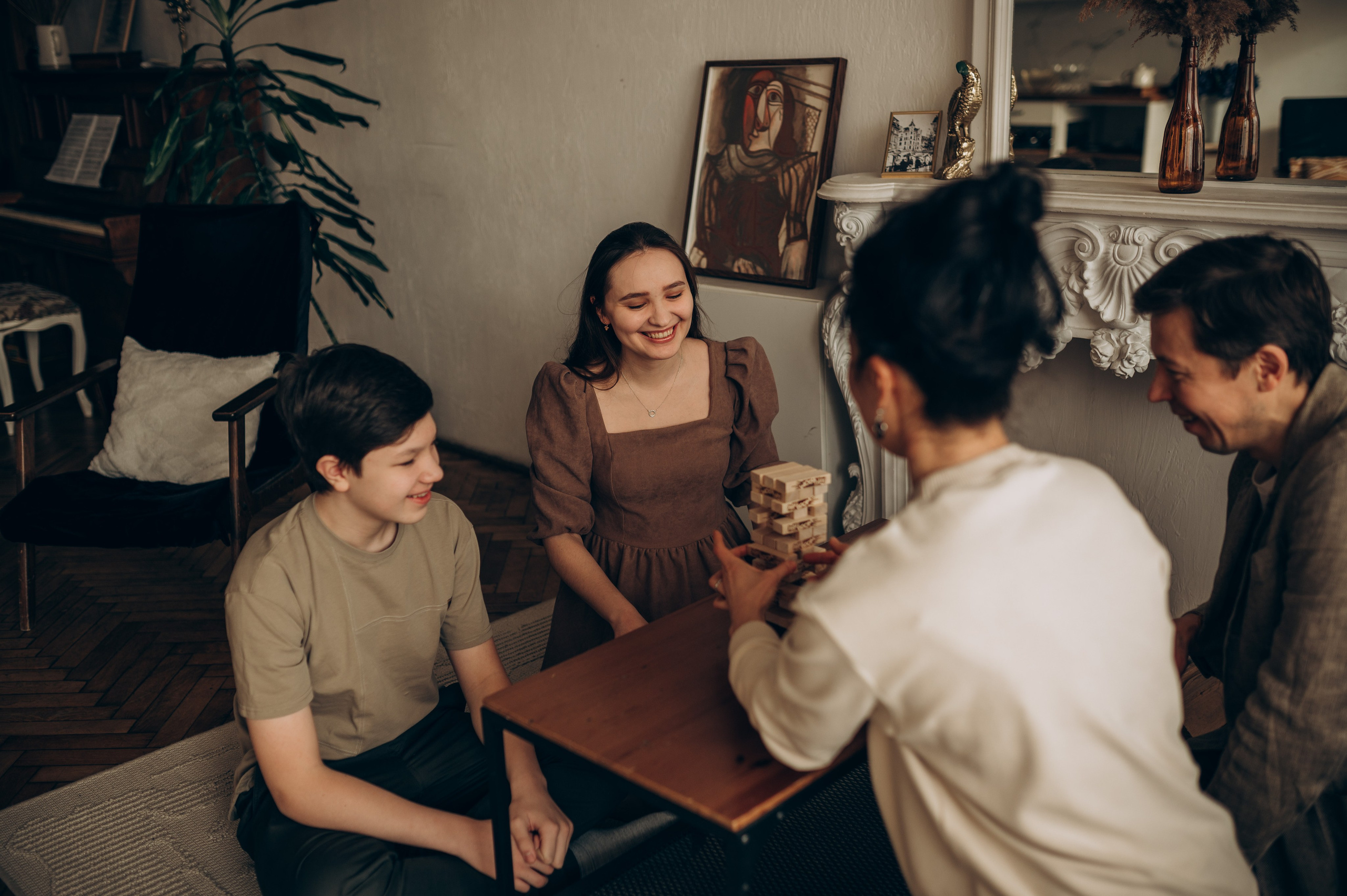 Уютная семейная съёмка в студии. Семейный фотограф в Домодедово и Москве Елена Пичугина