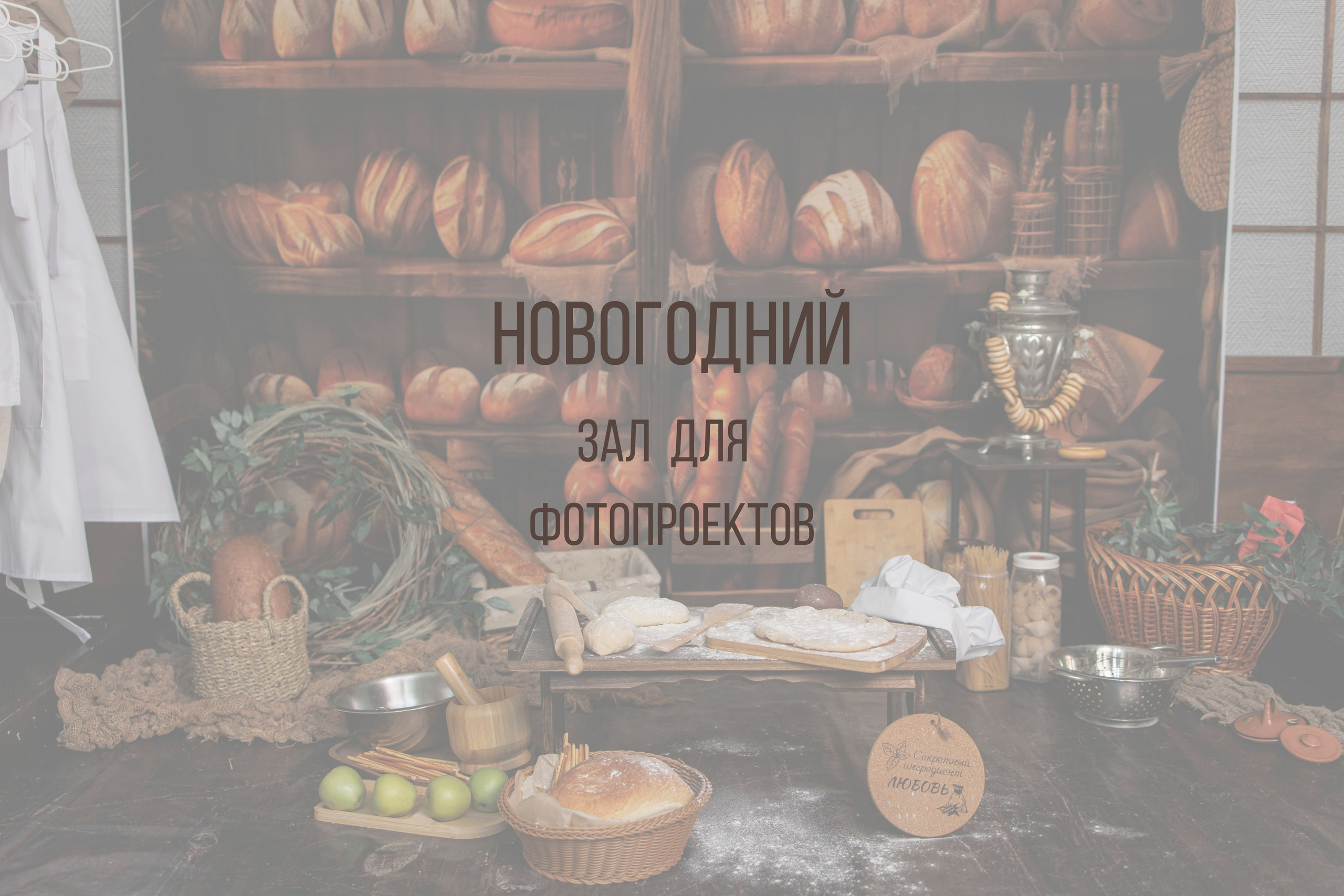 Новогодний Зал для фотопроектов. Интерьерная фотостудия Background в Омске